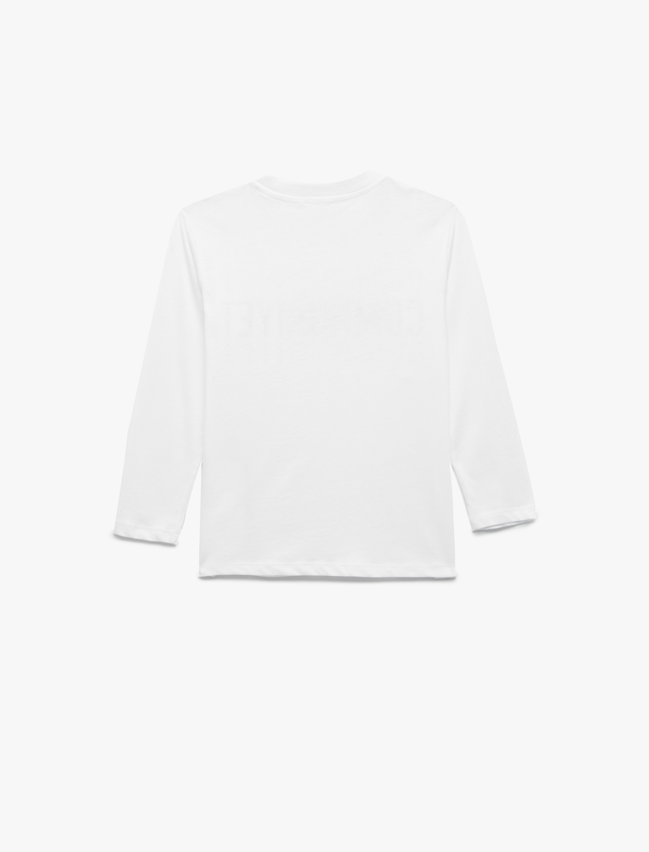  Erkek Çocuk Uzun Kollu Bisiklet Yaka Pamuklu Cumhuriyet Baskılı Tişört