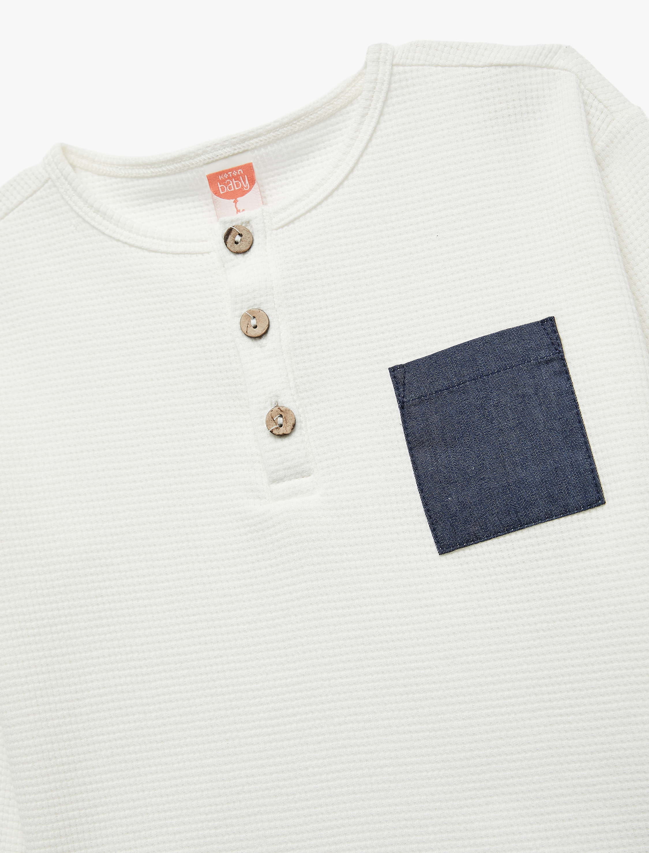  Erkek Bebek Pamuklu Uzun Kollu Bisiklet Yaka Tişört