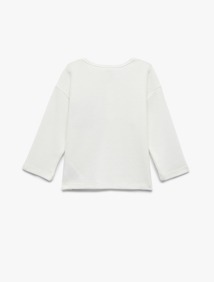 Erkek Bebek Pamuklu Uzun Kollu Bisiklet Yaka Tişört