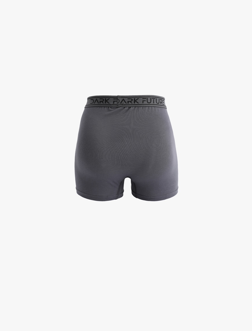   Pamuklu Baskılı Lastikli 3'lü Boxer Seti
