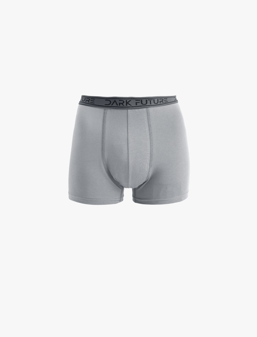   Pamuklu Baskılı Lastikli 3'lü Boxer Seti
