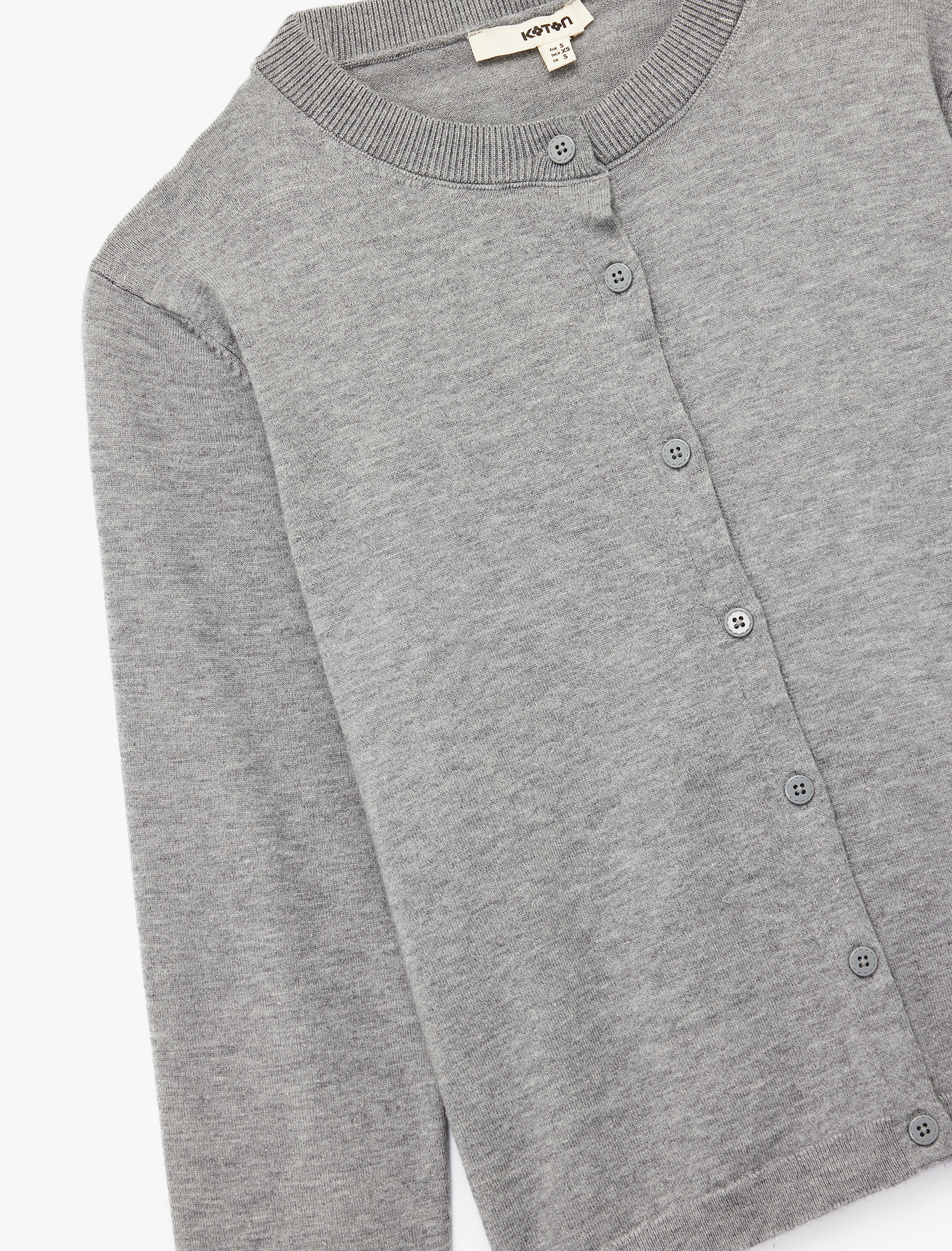   Regular Fit Uzun Kollu Bisiklet Yaka Triko Hırka