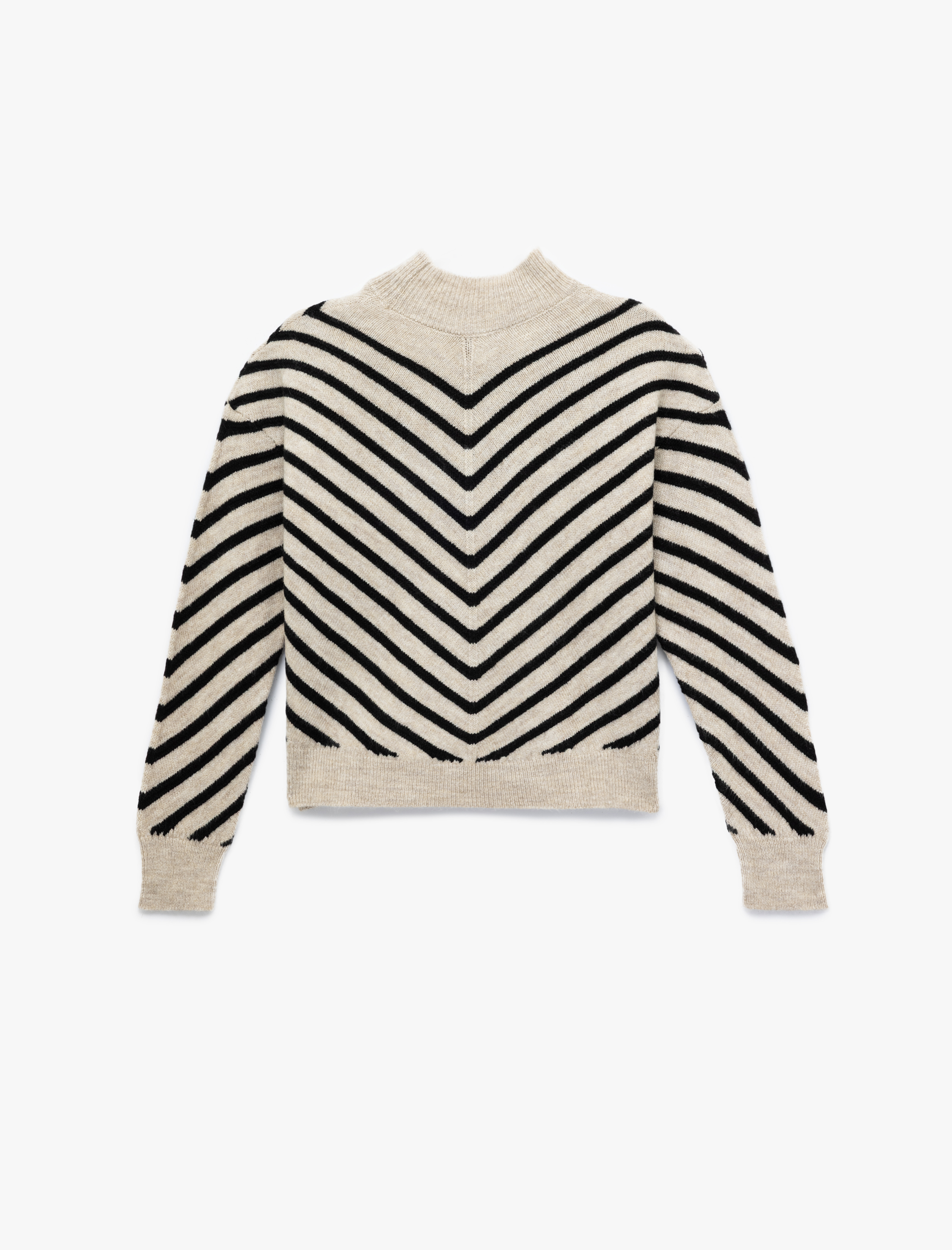   Dik Yaka Uzun Kollu Triko Kazak