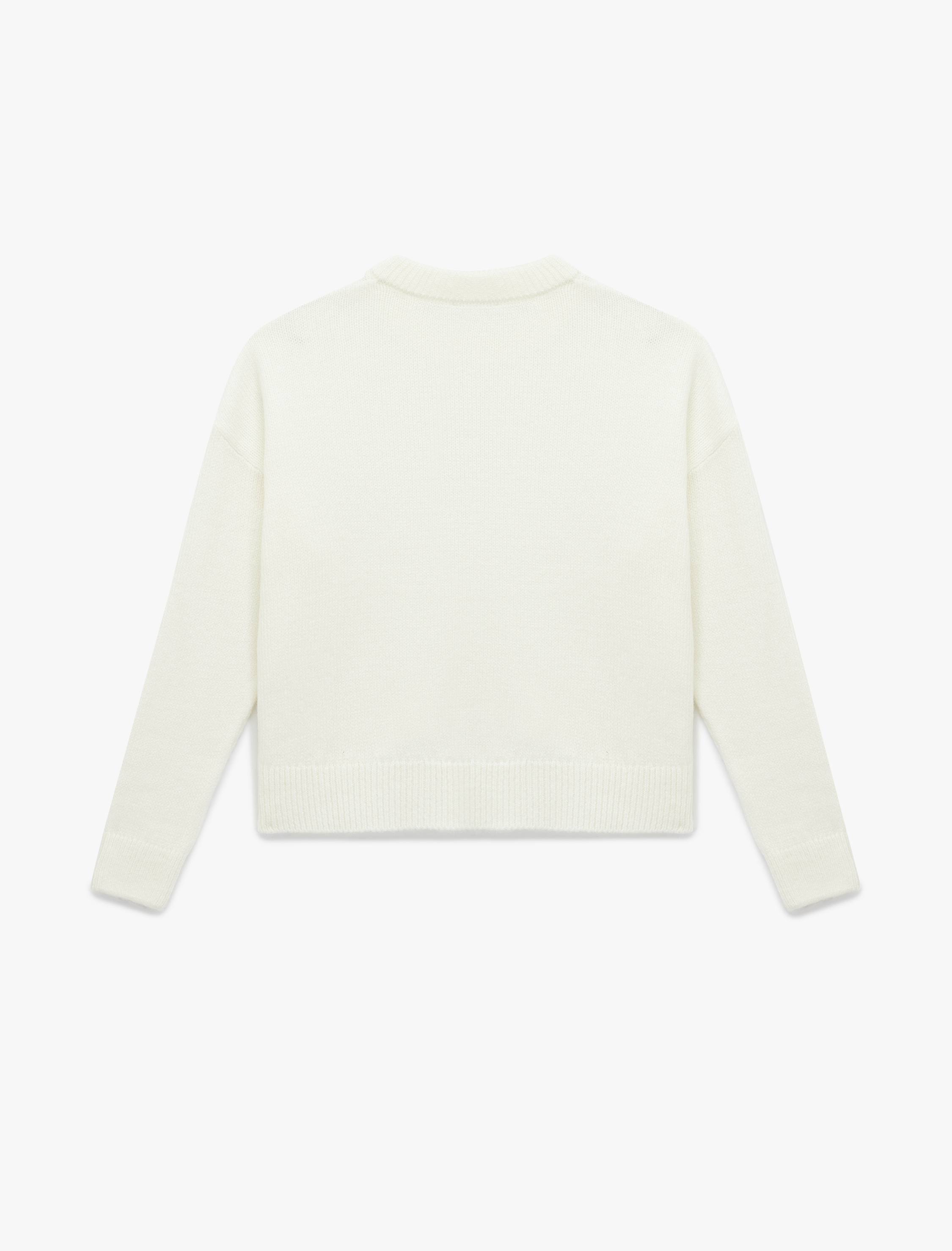   Uzun Kollu Bisiklet Yaka Asimetrik Kesim Triko Kazak