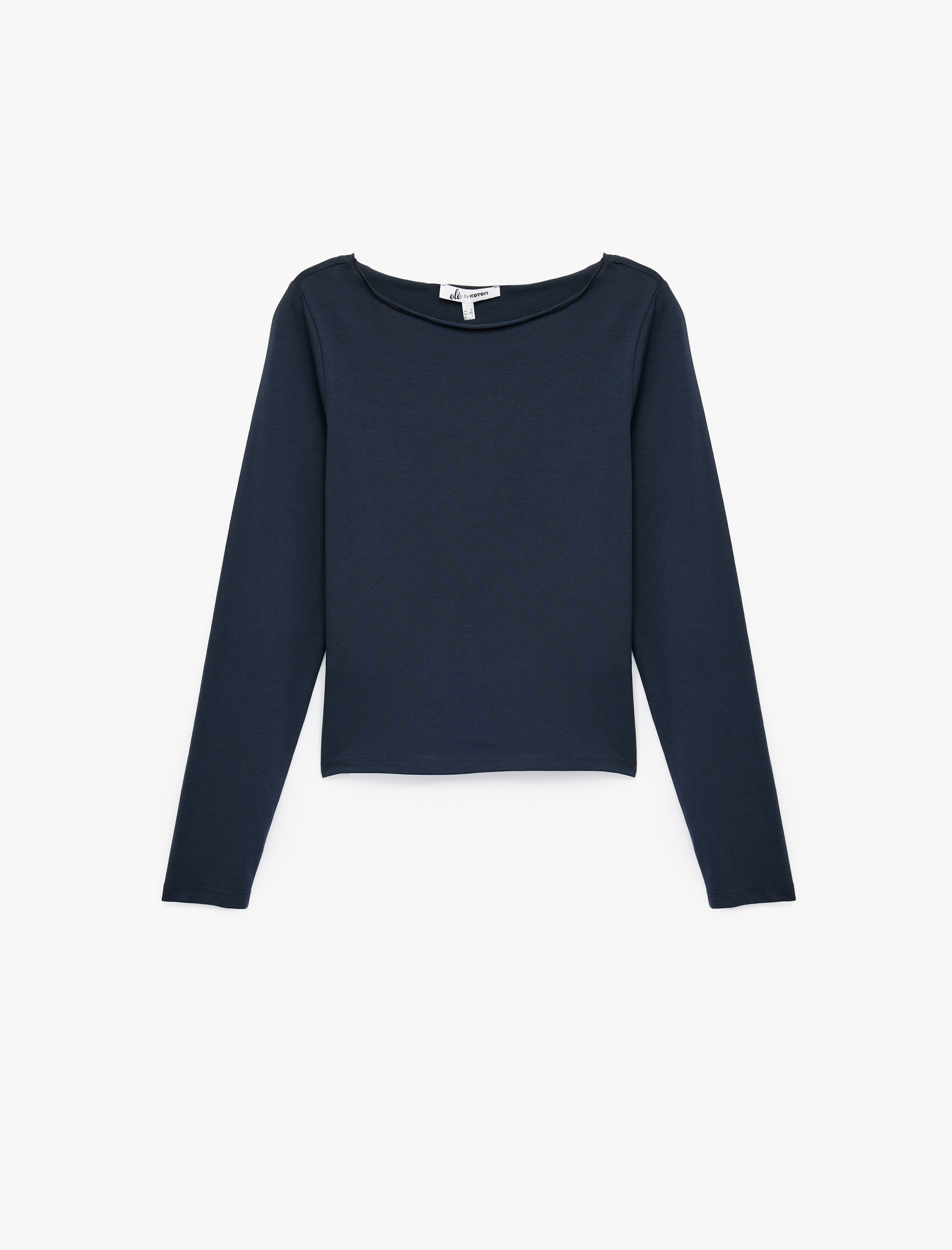   Uzun Kollu Bisiklet Yaka Pamuklu Slim Fit Basic Tişört