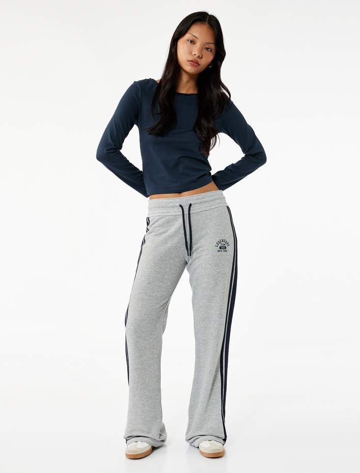  Uzun Kollu Bisiklet Yaka Pamuklu Slim Fit Basic Tişört