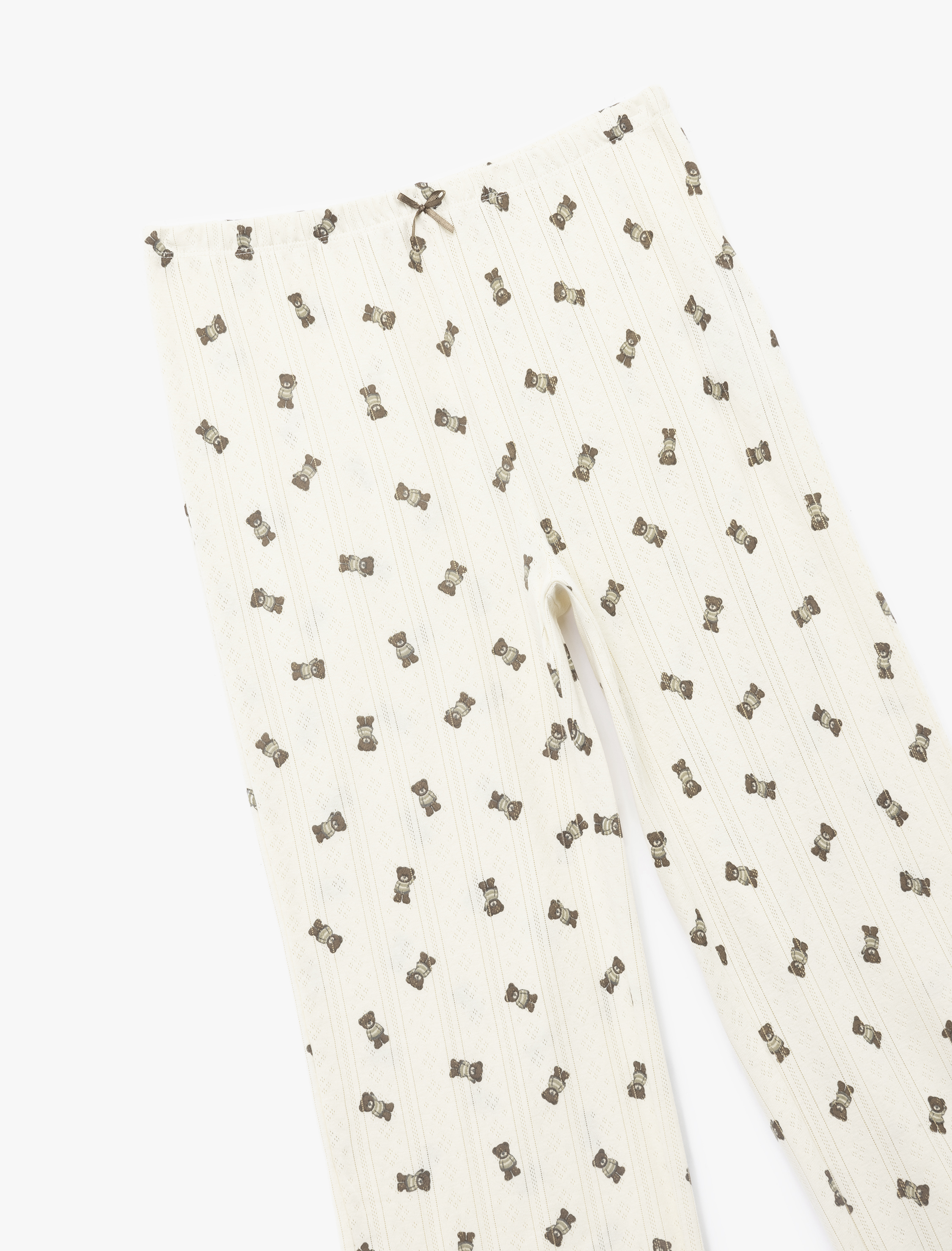   Pamuklu Rahat Kalıp Ayıcık Baskılı Pijama Altı