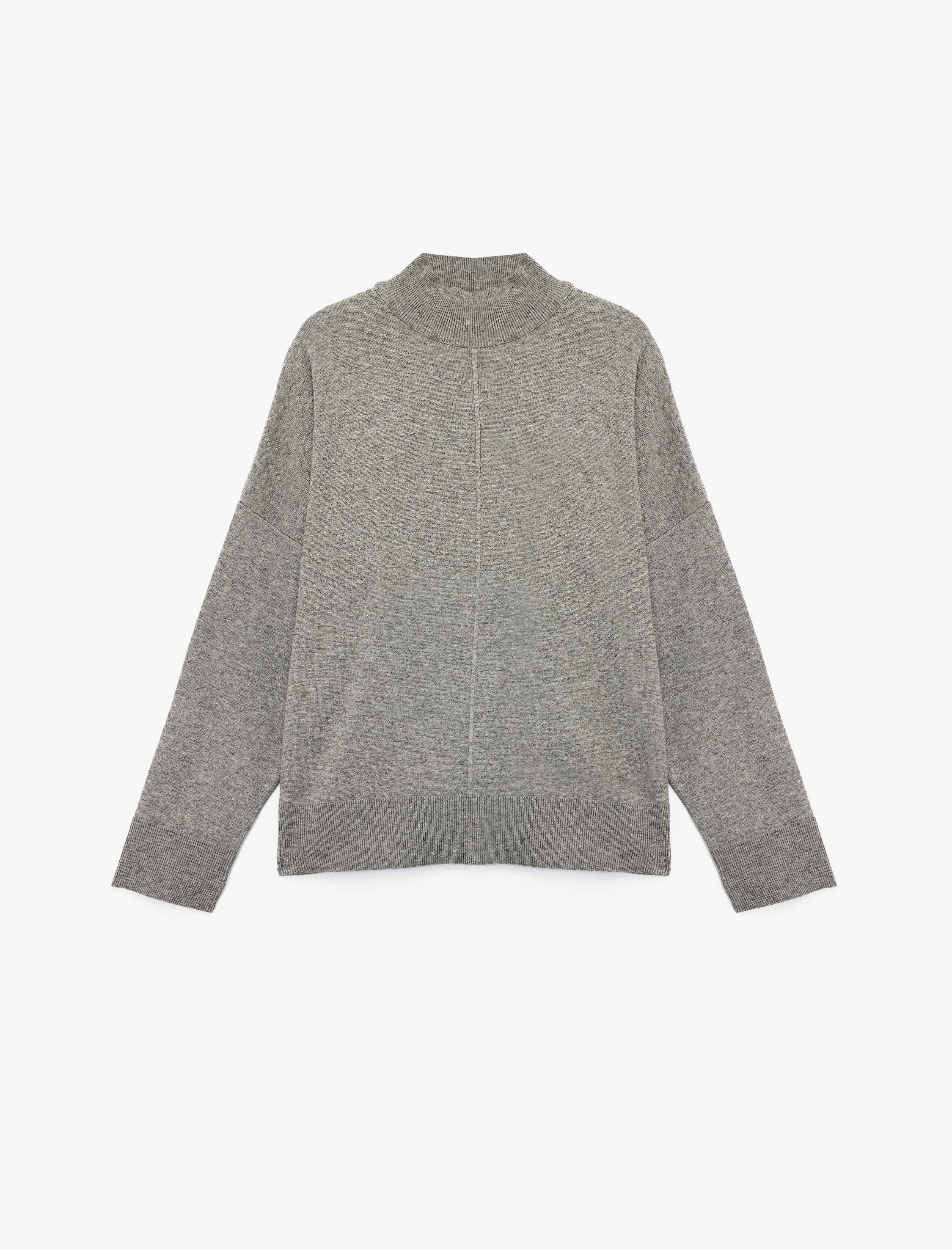   Dik Yaka Uzun Kollu Triko Kazak