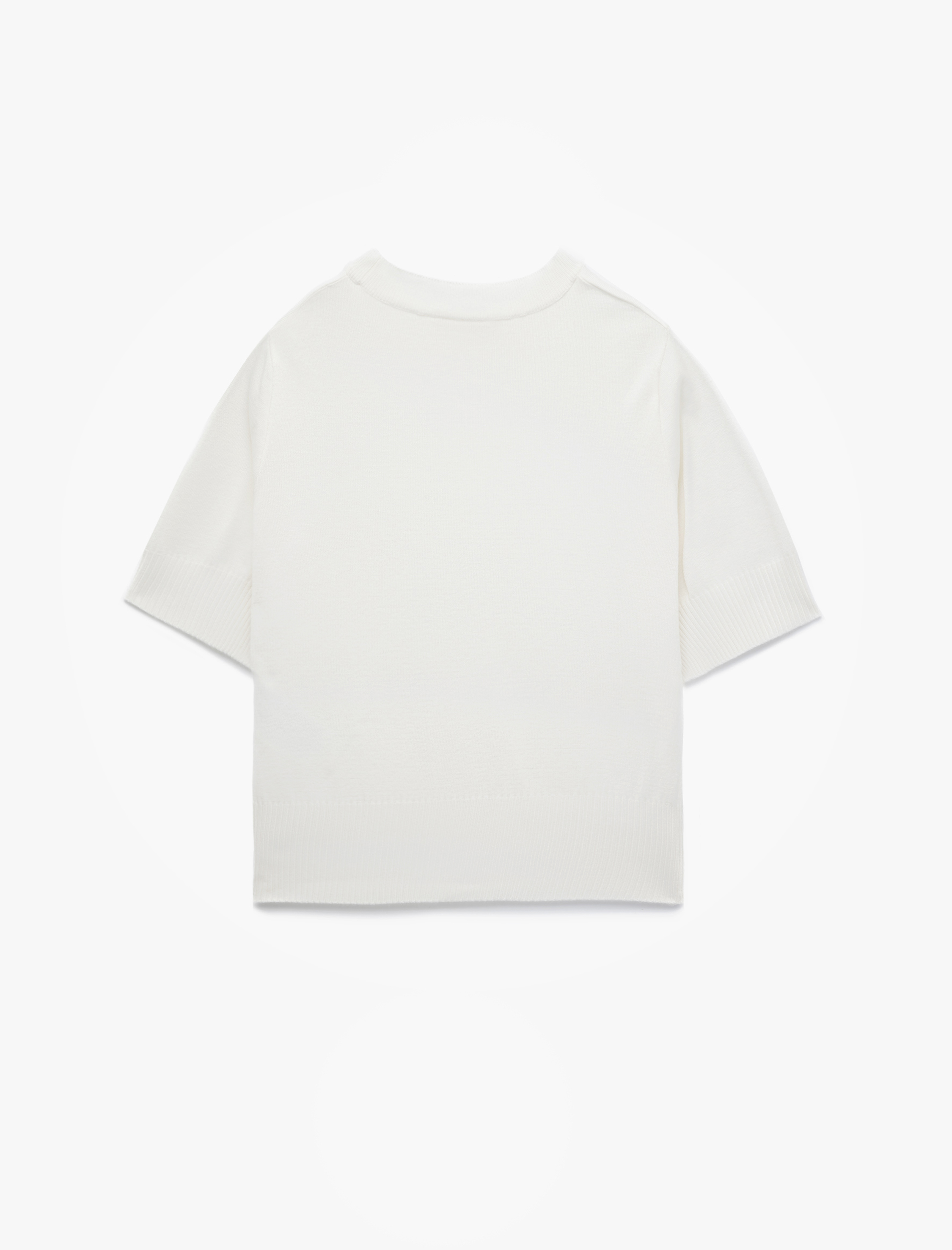   Regular Fit Hafif Dik Yaka Kısa Kollu Triko Kazak