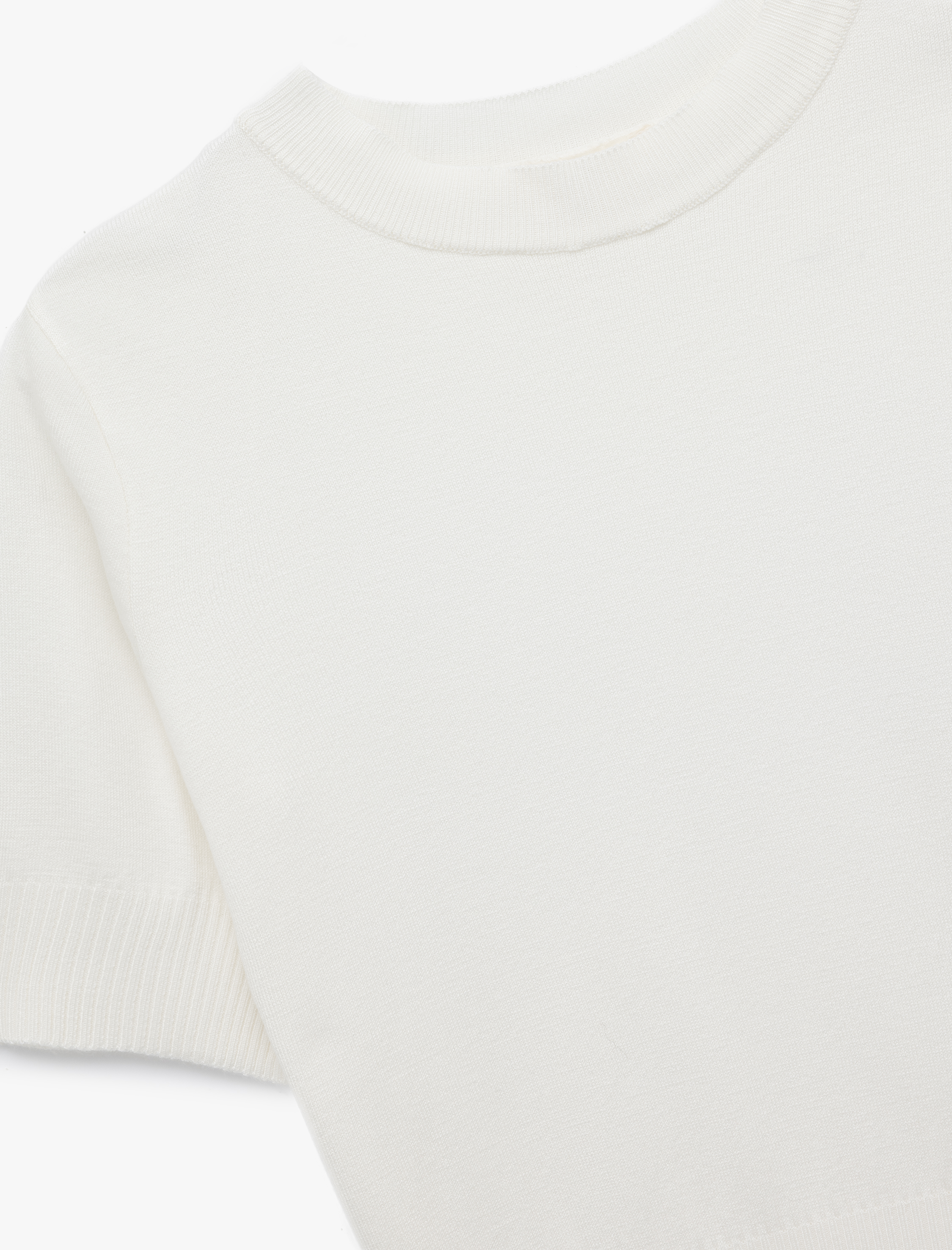   Regular Fit Hafif Dik Yaka Kısa Kollu Triko Kazak