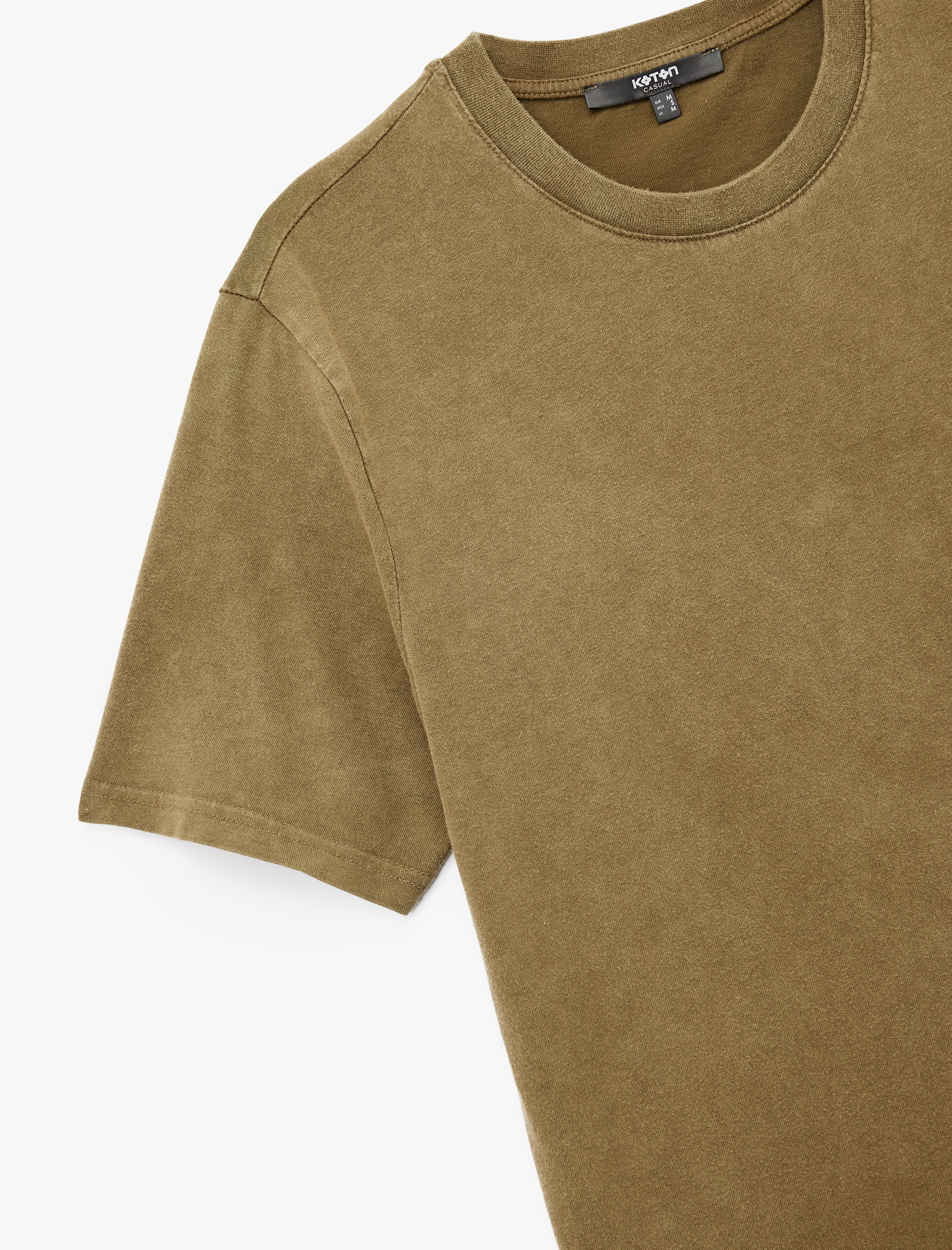   Regular Fit Kısa Kollu Pamuklu Bisiklet Yaka Tişört