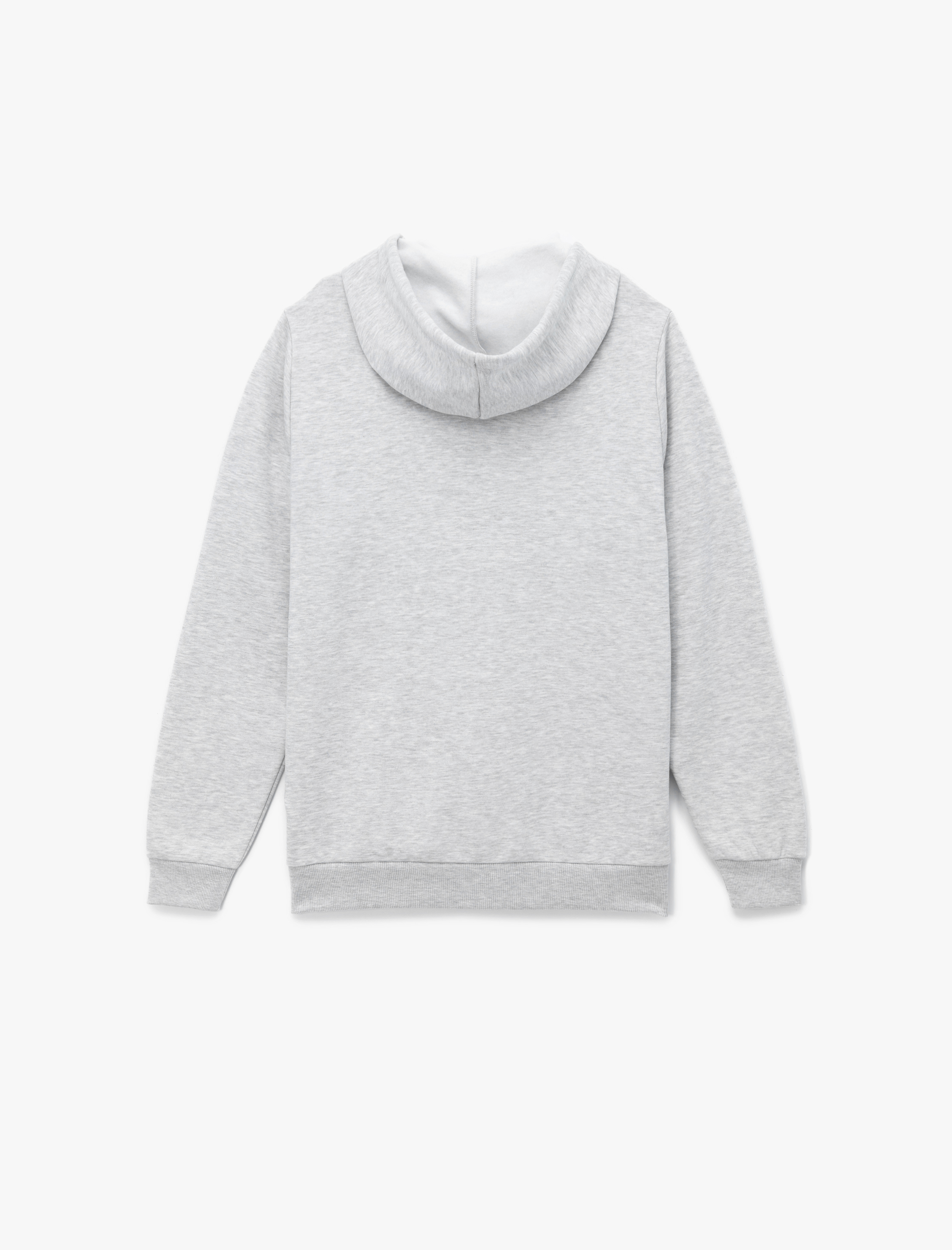  Uzun Kollu Fermuarlı Cep Detaylı Kapüşonlu Oversize Spor Sweatshirt