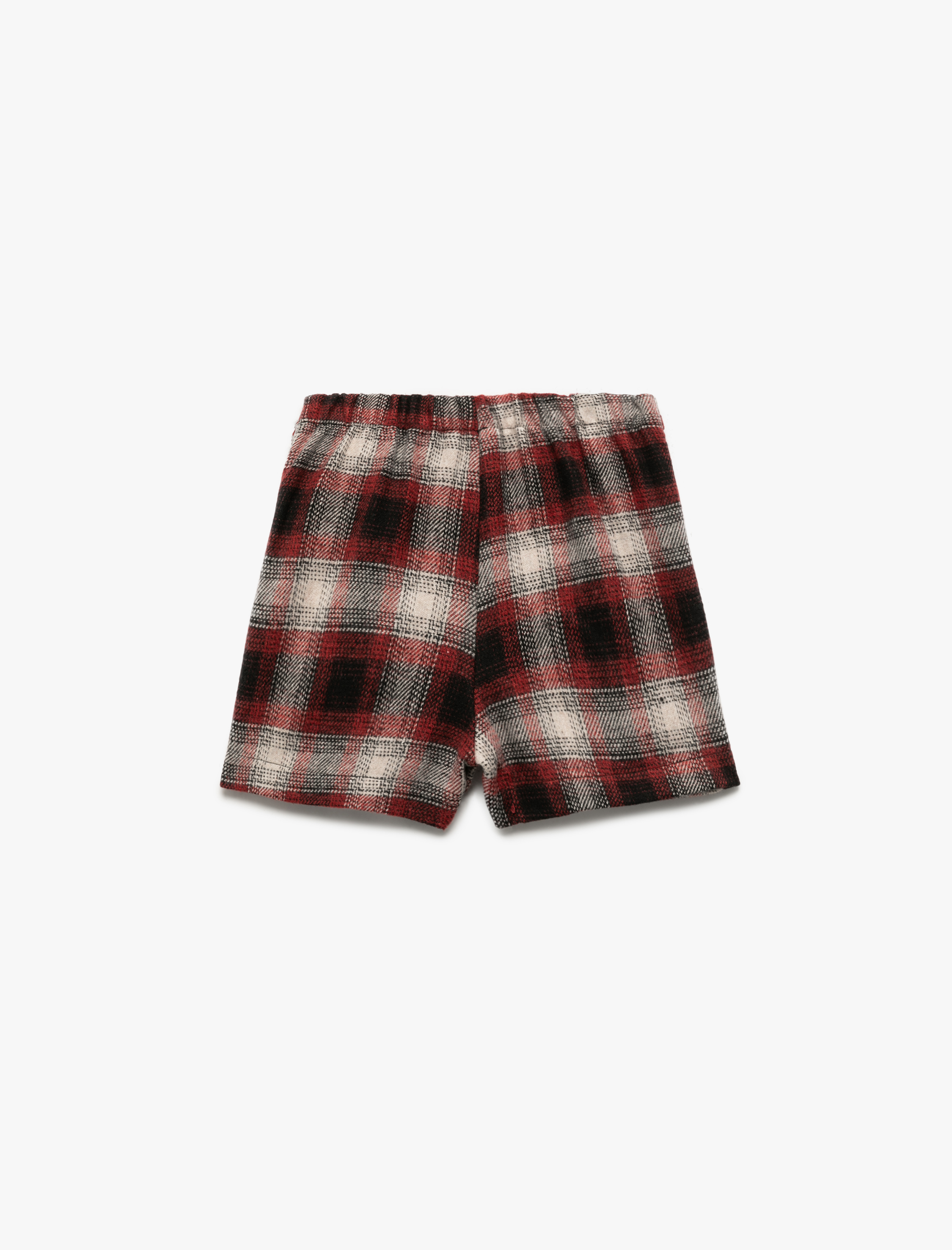  Kız Çocuk Beli Lastikli Pileli Ekoseli Şort Etek