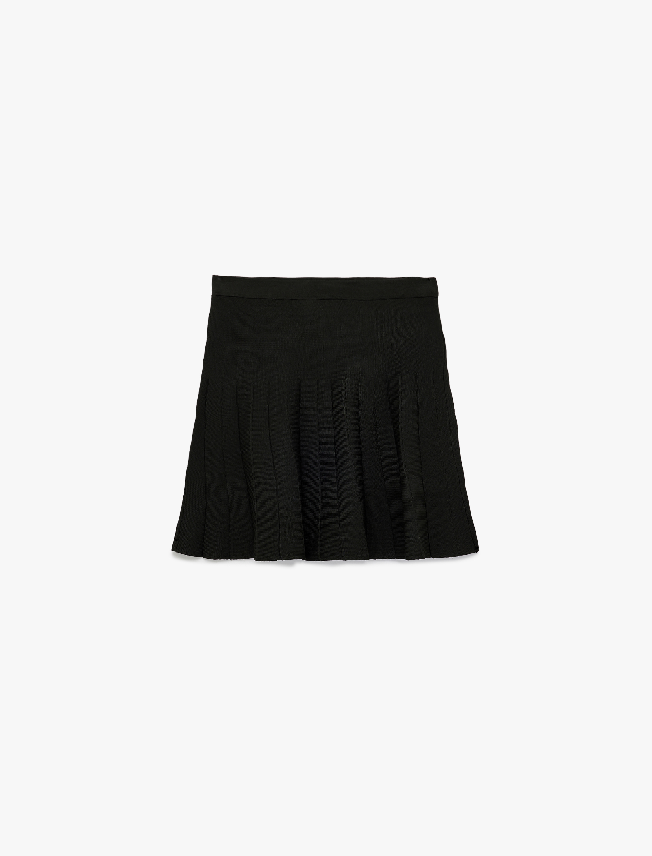   Normal Bel Pileli Mini Etek