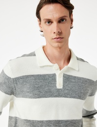 Regular Fit Uzun Kollu Polo Yaka Triko Kazak