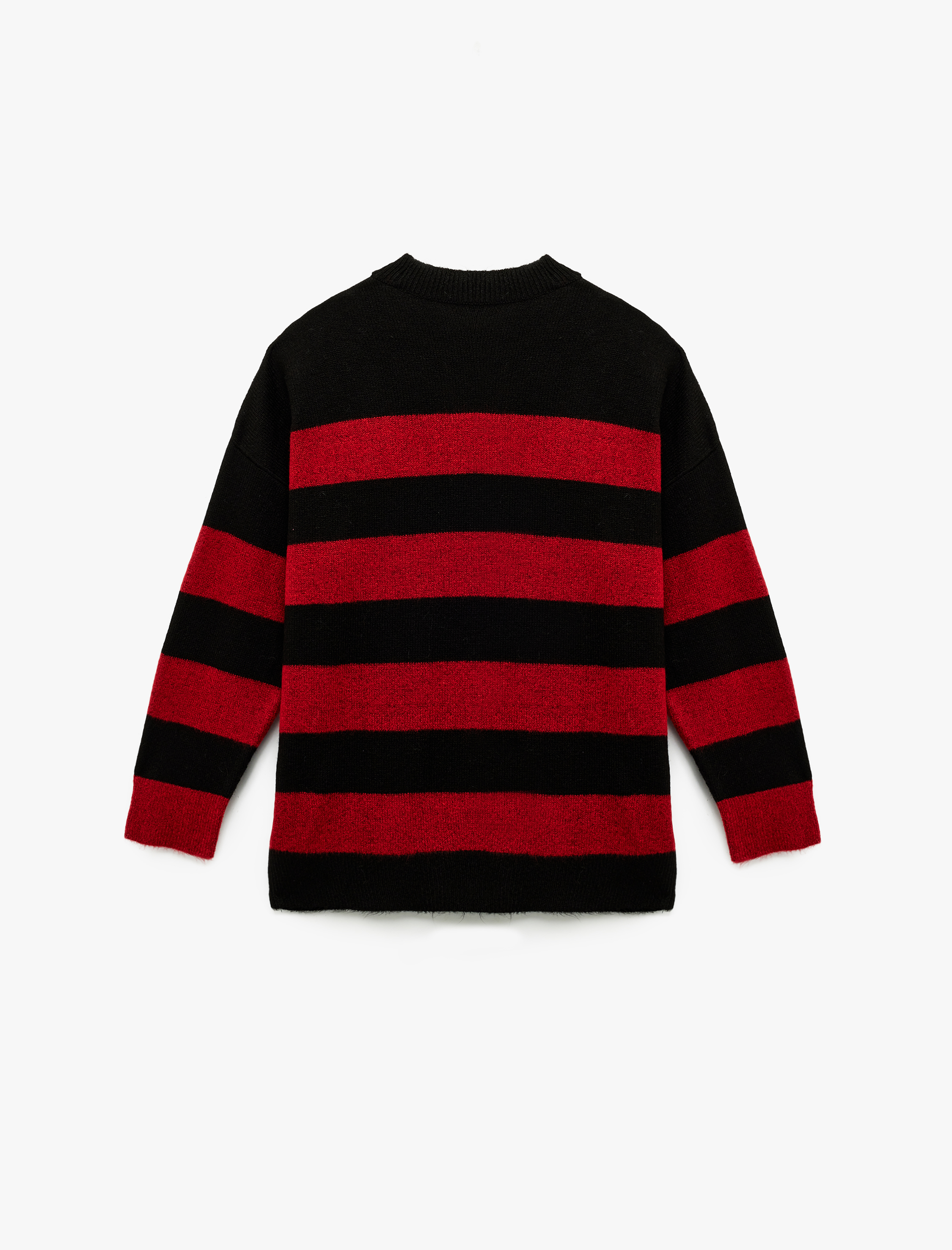   Uzun Kollu Bisiklet Yaka Triko Oversize Kazak