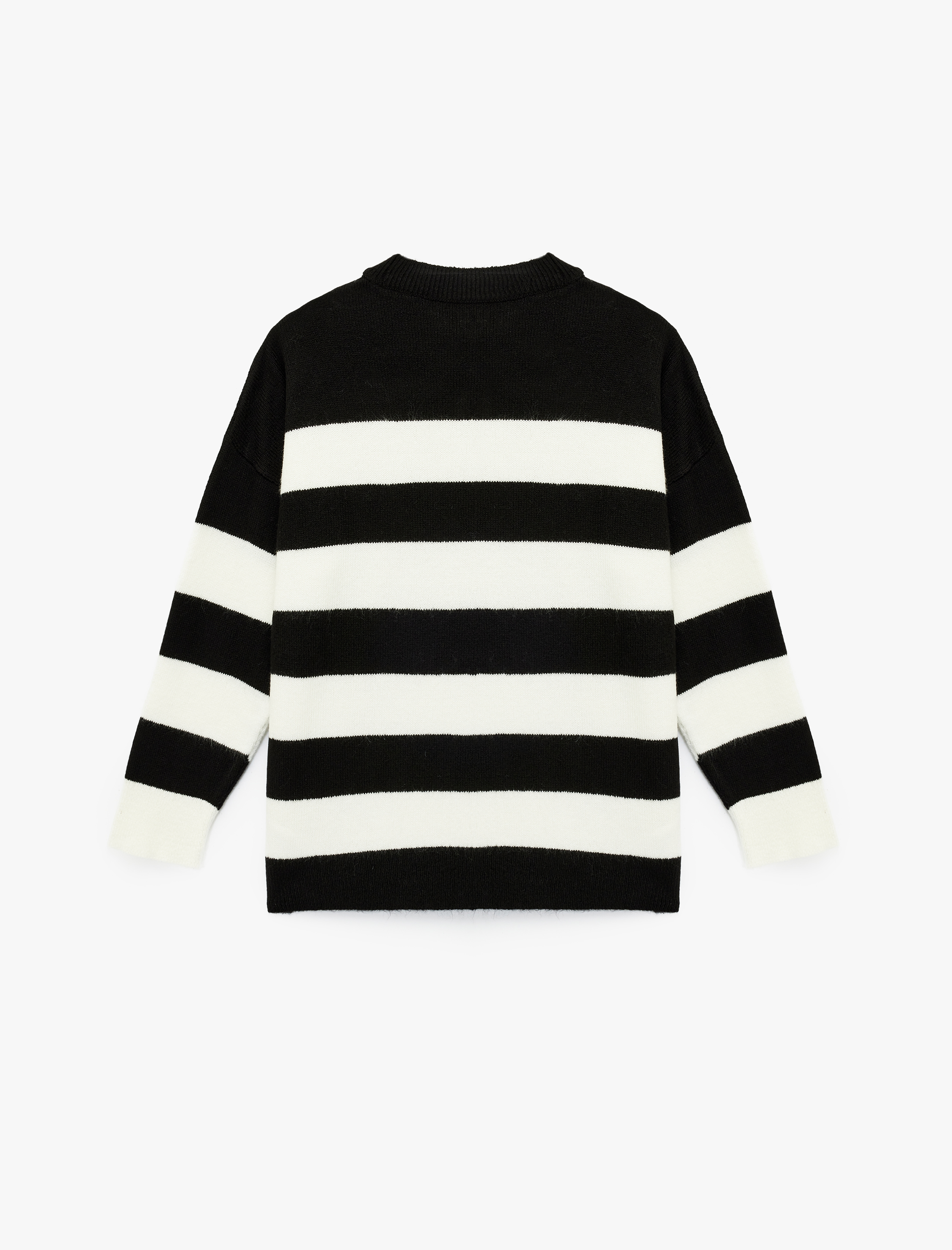   Uzun Kollu Bisiklet Yaka Triko Oversize Kazak