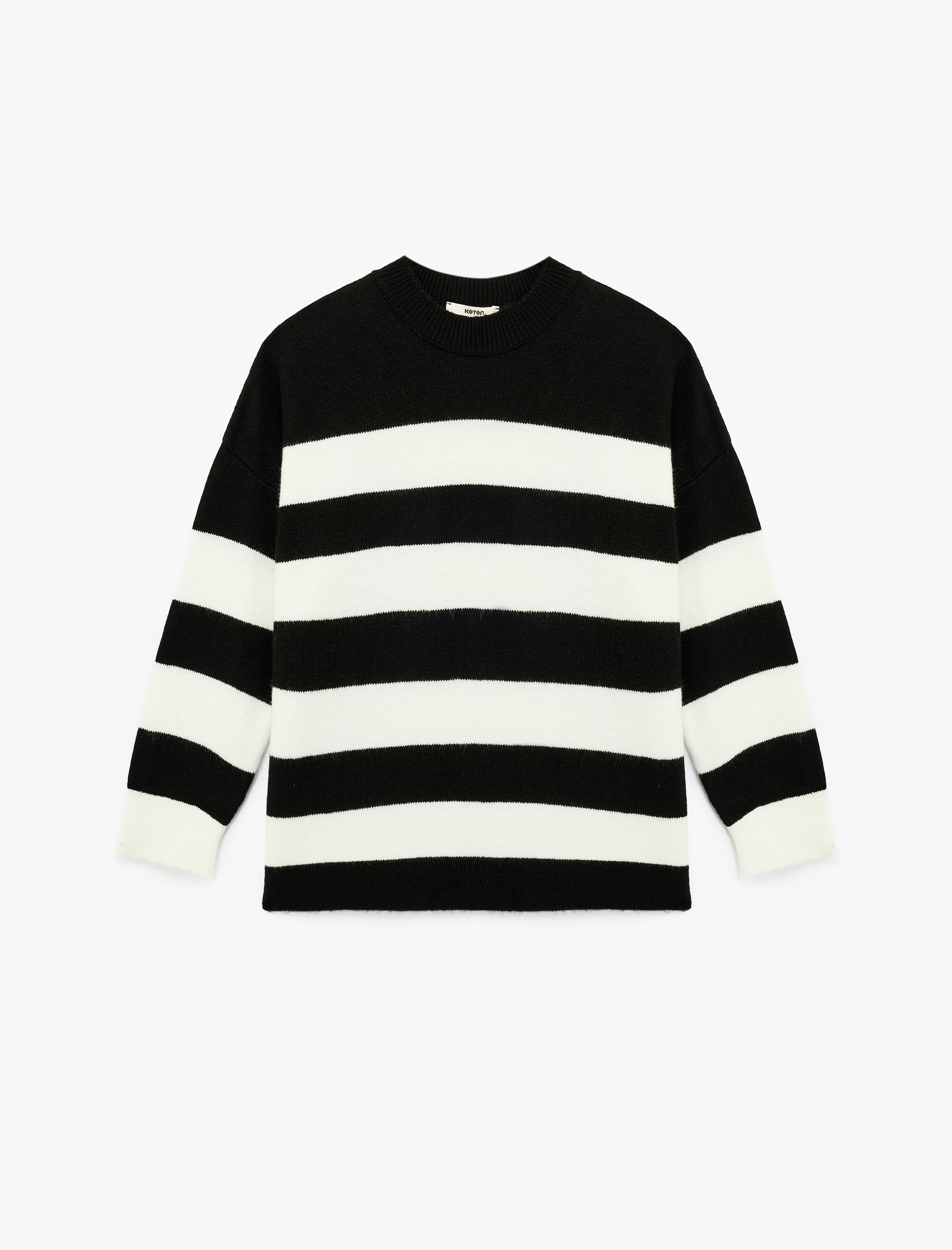   Uzun Kollu Bisiklet Yaka Triko Oversize Kazak