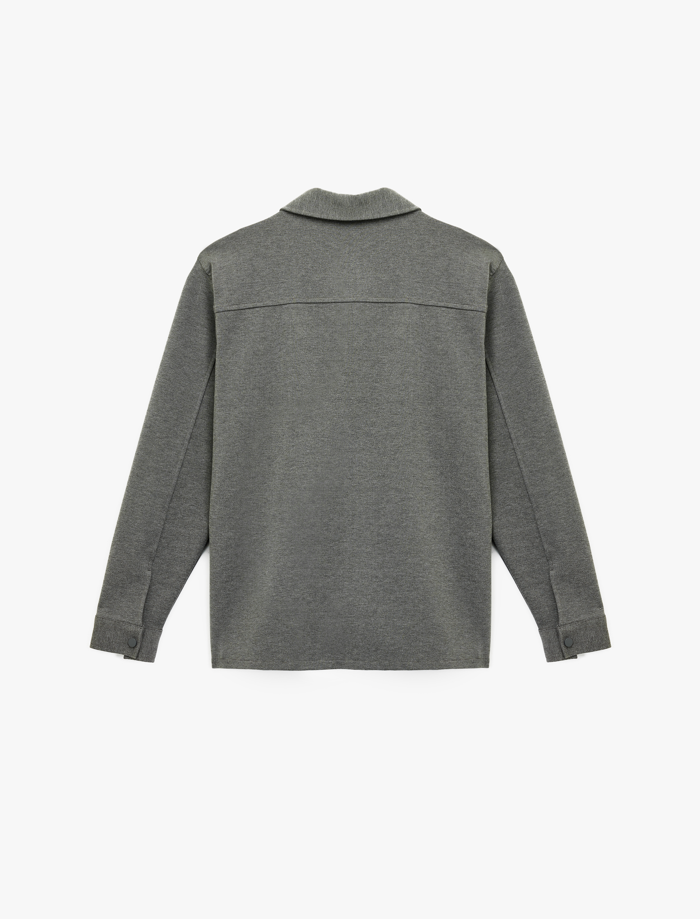   Regular Fit Kapaklı Cep Detaylı Viskon Karışımlı Klasik Yaka Uzun Kollu Gömlek Ceket