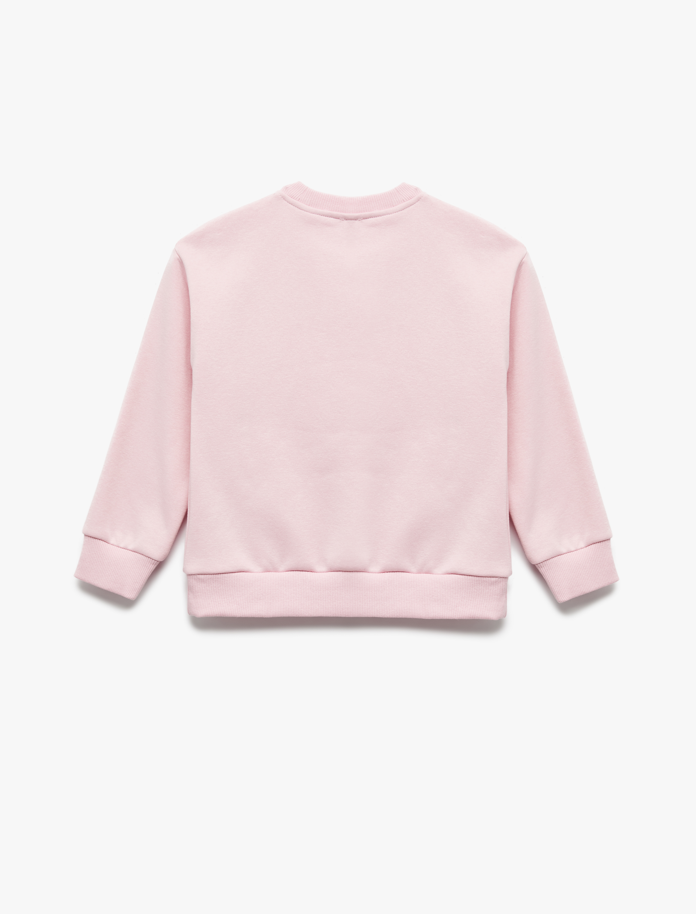  Kız Çocuk Fiyonklu Bisiklet Yaka Şardonlu Uzun Kollu Yılbaşı Sweatshirt