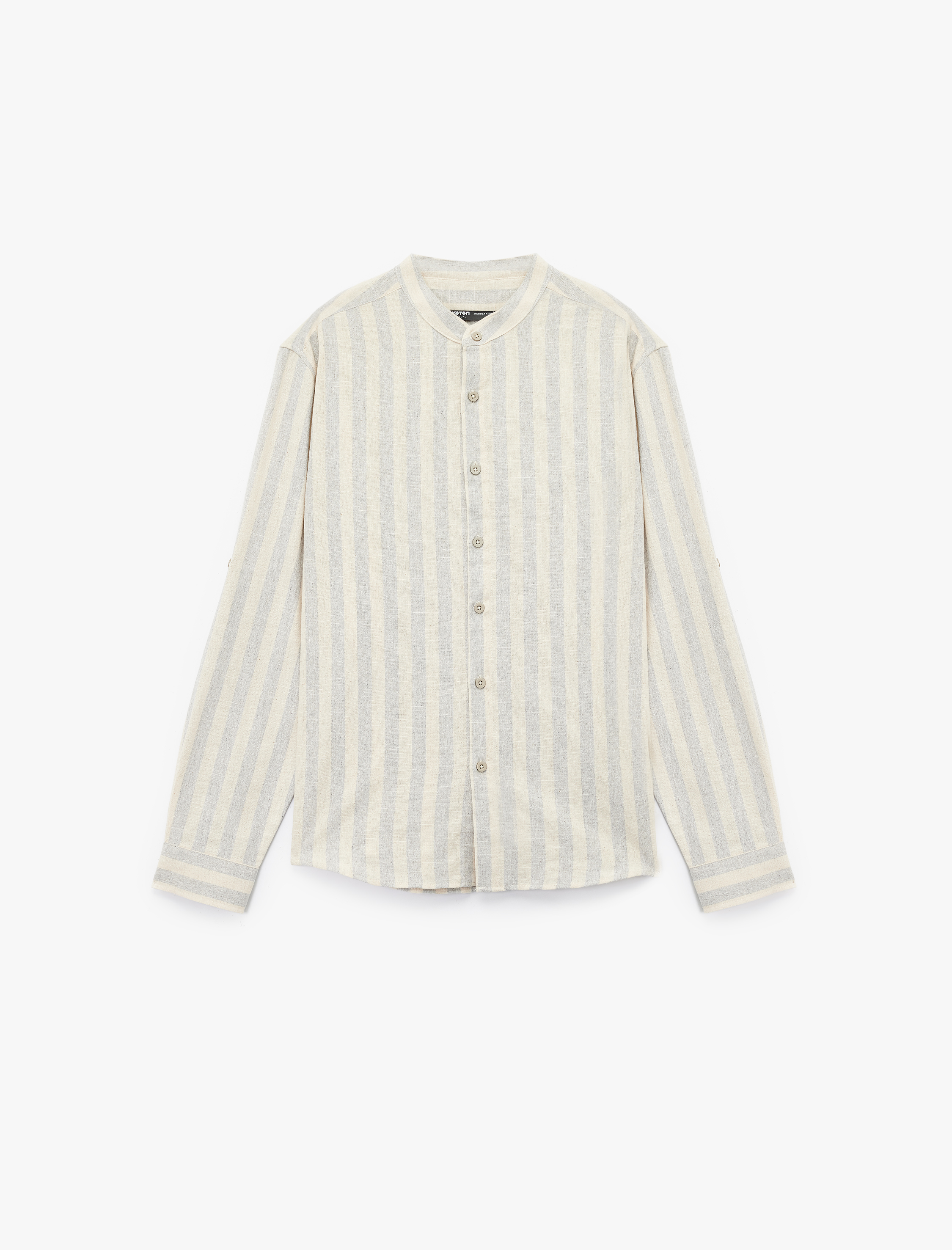   Regular Fit Uzun Kollu Pamuklu Hakim Yaka Gömlek