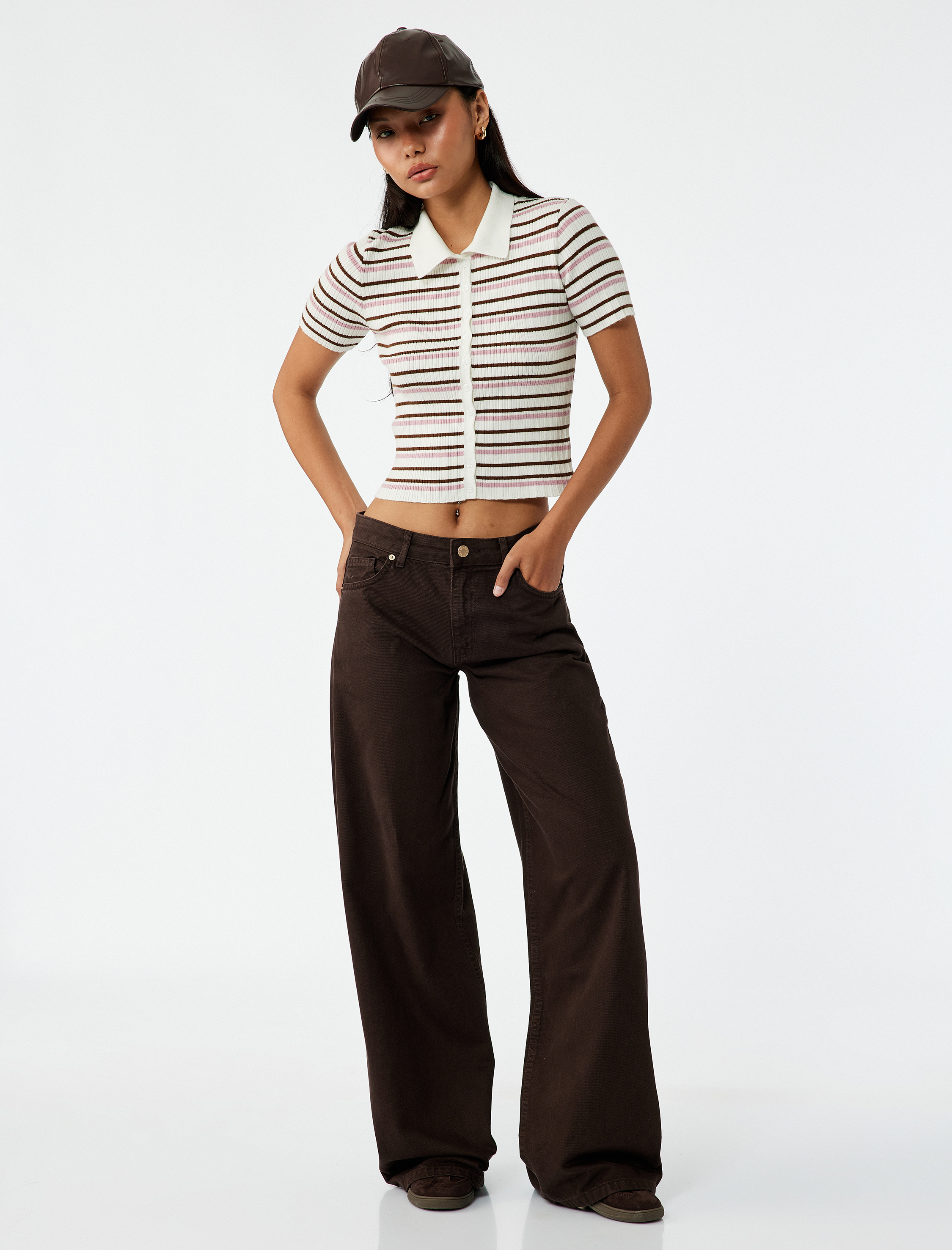   Pamuklu Bol Kesim Geniş Paça Jean Pantolon - Loose Straight Fit Jean