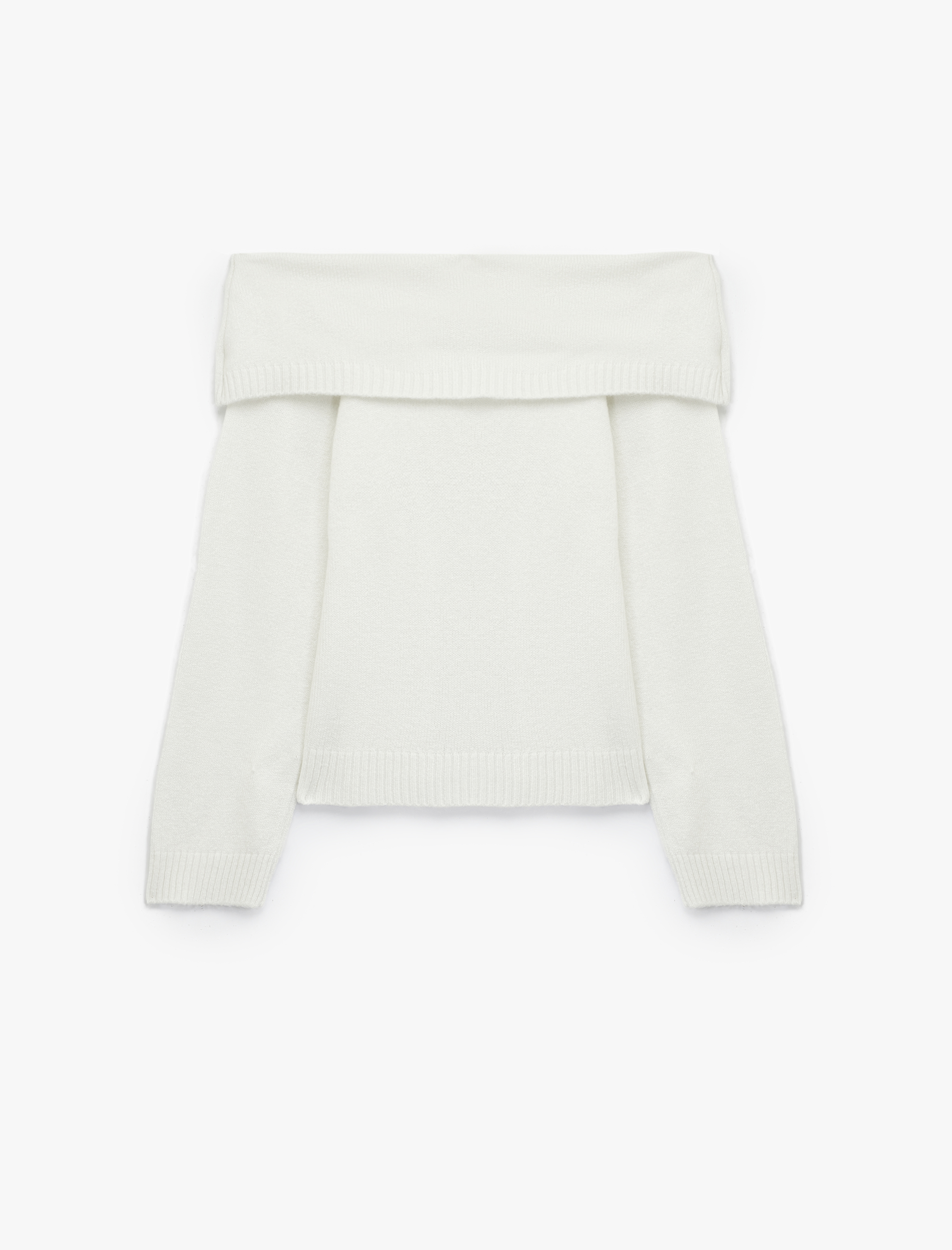   Uzun Kollu Omzu Açık Triko Kazak