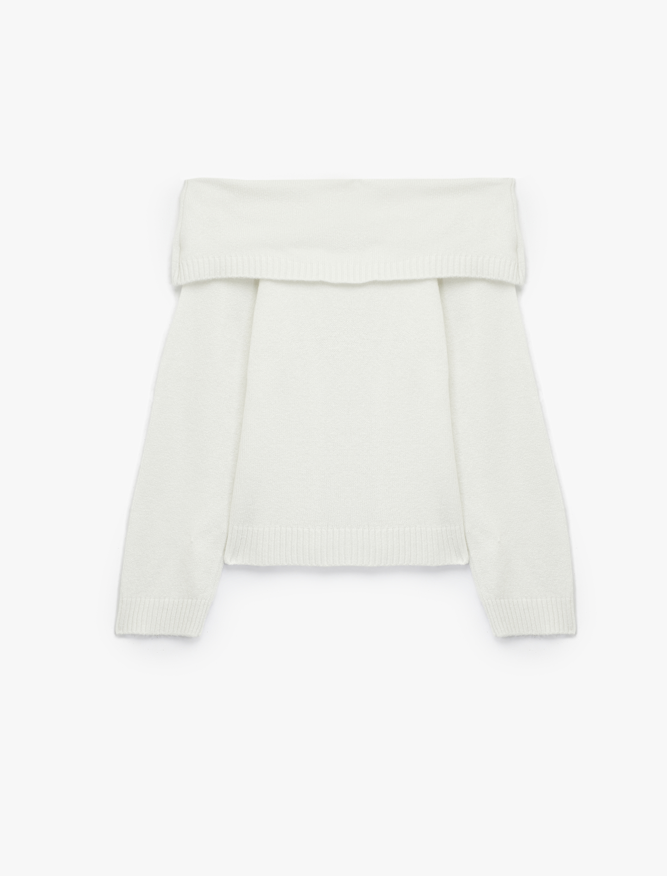   Uzun Kollu Omzu Açık Triko Kazak