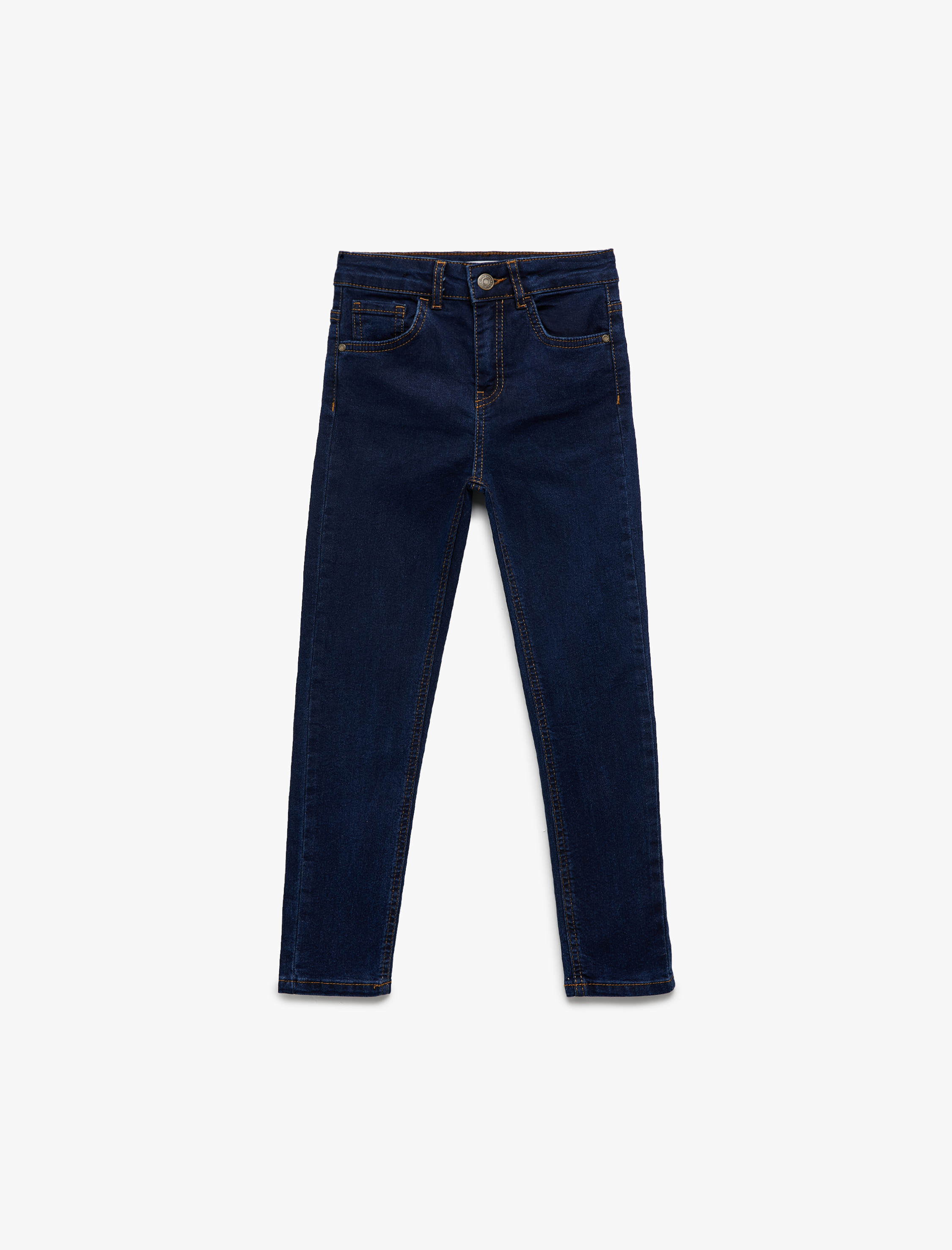  Erkek Çocuk Pamuklu Ayarlanabilir Lastikli Slim Fit Denim Pantolon