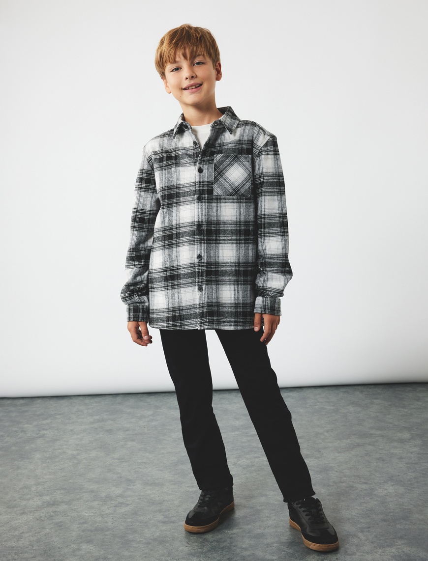  Erkek Çocuk Pamuklu Ayarlanabilir Lastikli Slim Fit Denim Pantolon