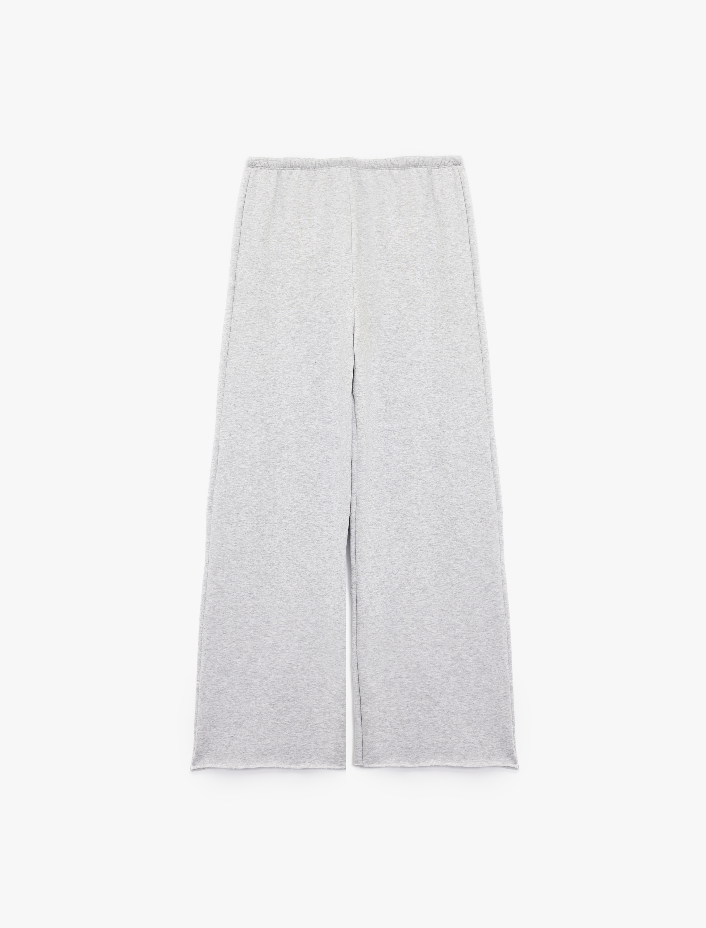   Beli Lastikli Yüksek Bel İspanyol Paça Uzun Eşofman Altı