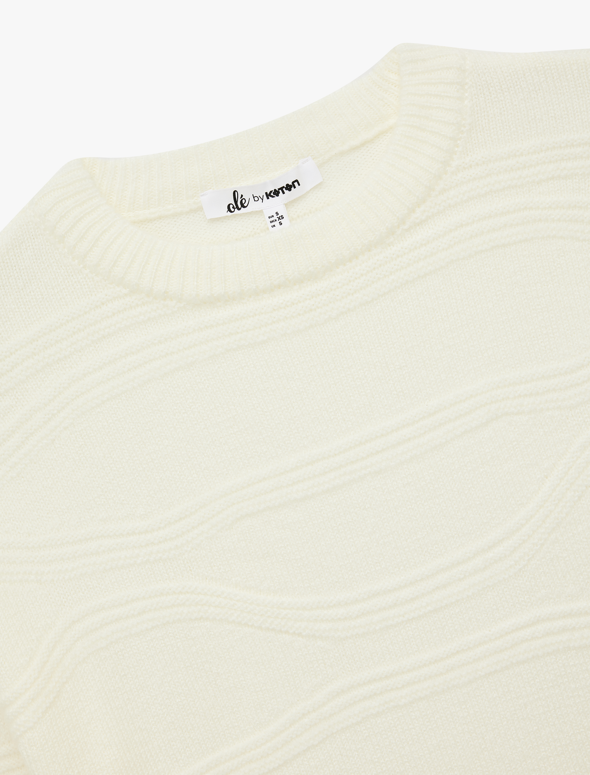   Bisiklet Yaka Dikiş Detaylı Uzun Kollu Triko Kazak