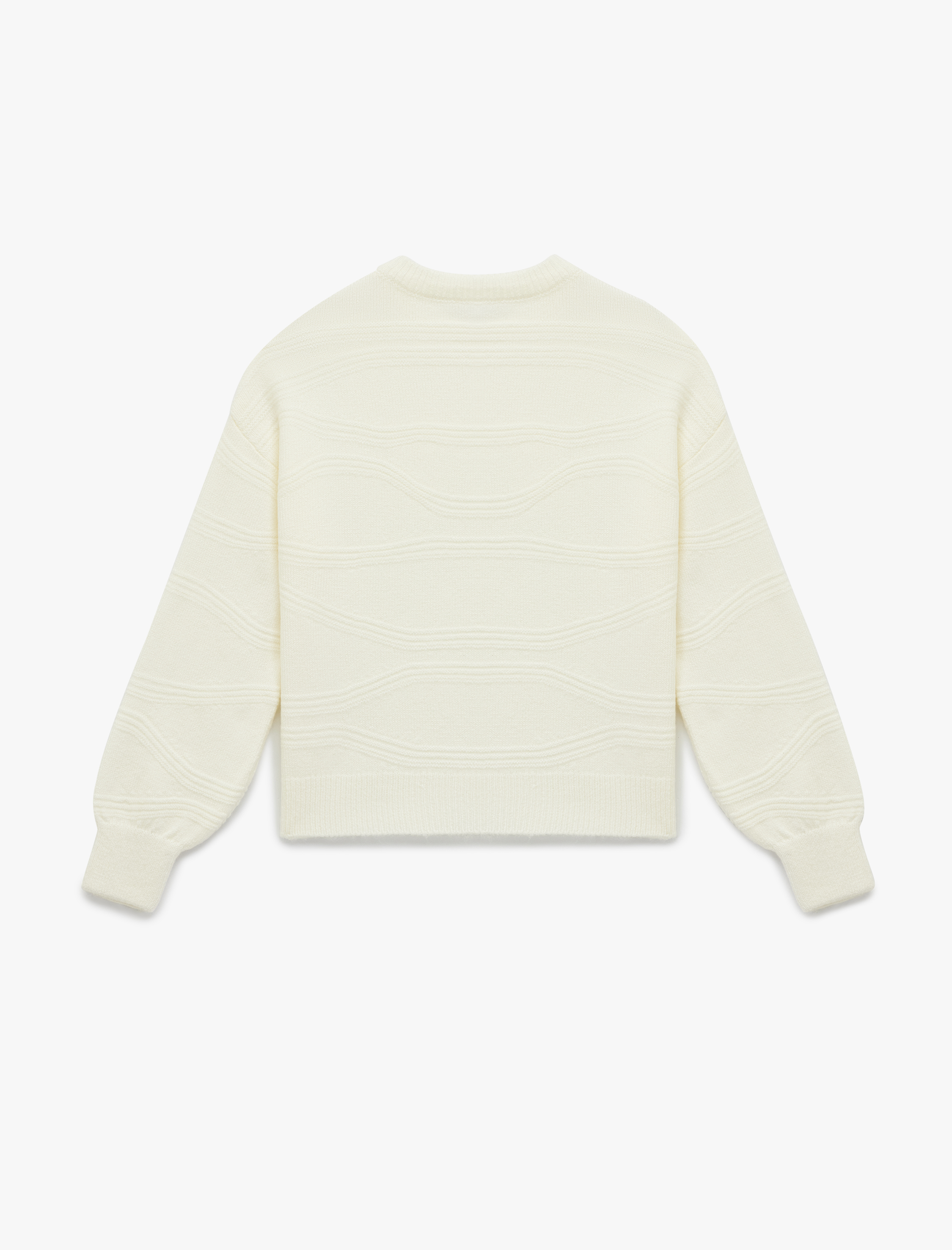   Bisiklet Yaka Dikiş Detaylı Uzun Kollu Triko Kazak