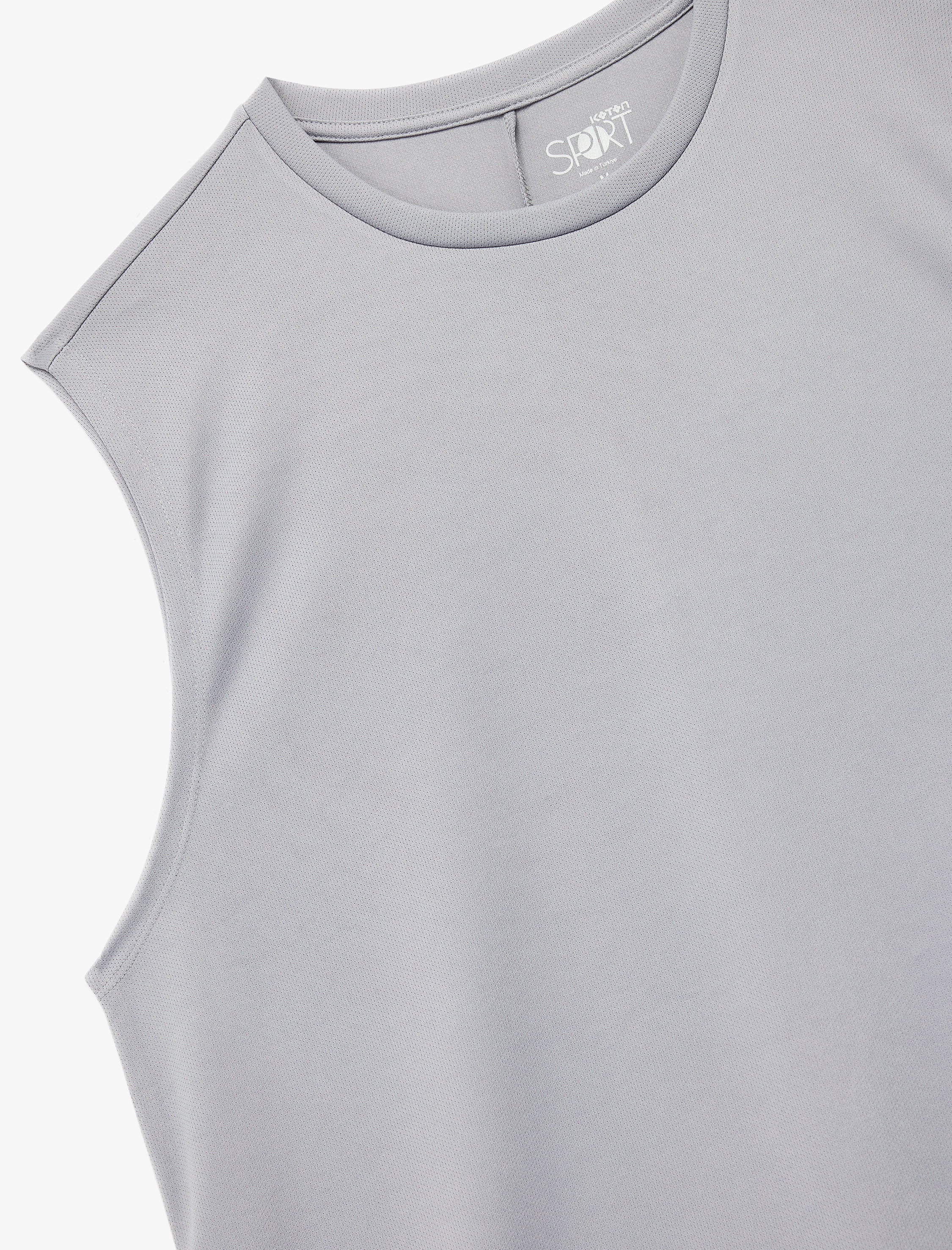   Rahat Kalıp Kolsuz Basic Bisiklet Yaka Spor Atleti