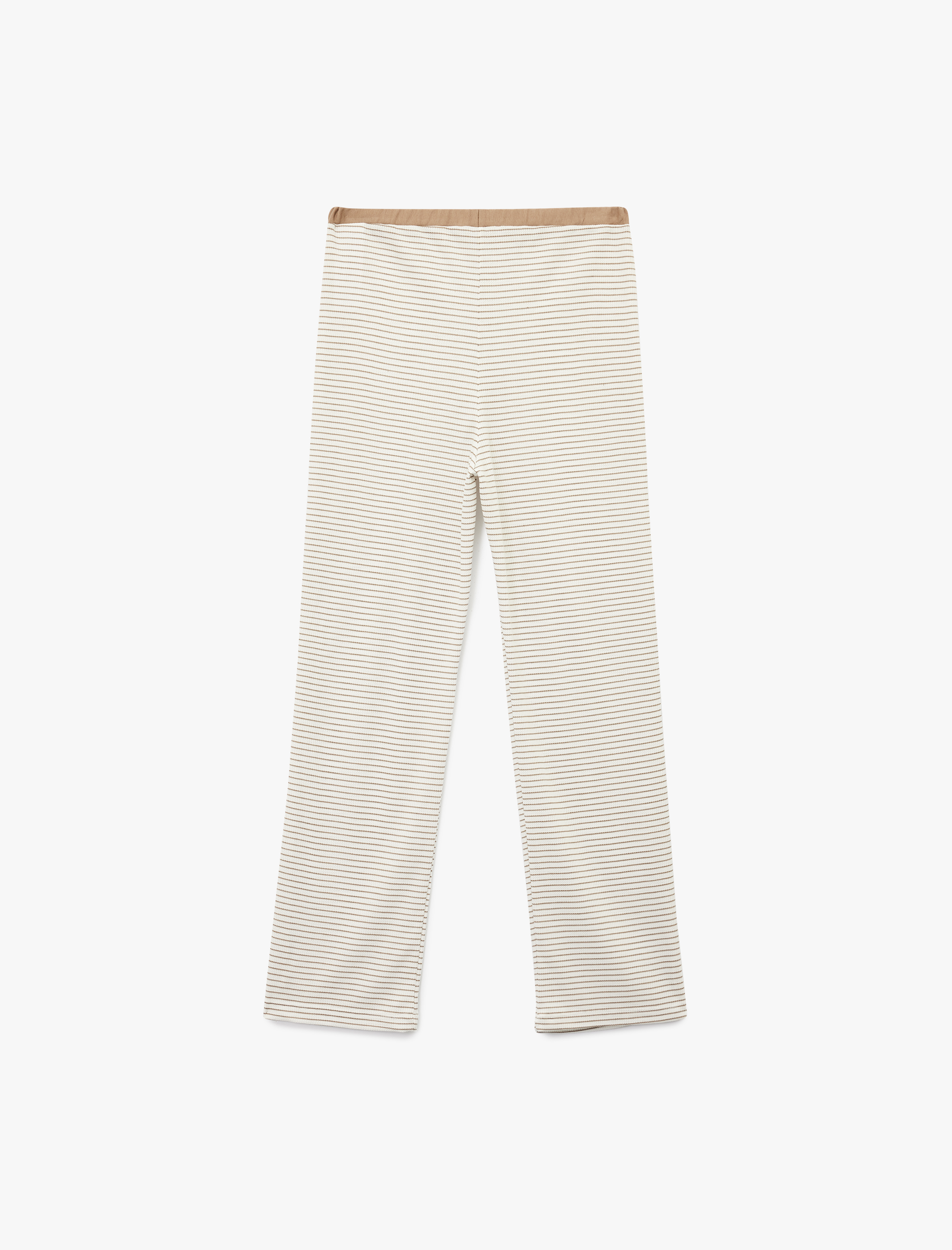   Çizgili Uzun Bol Paça Pijama Altı