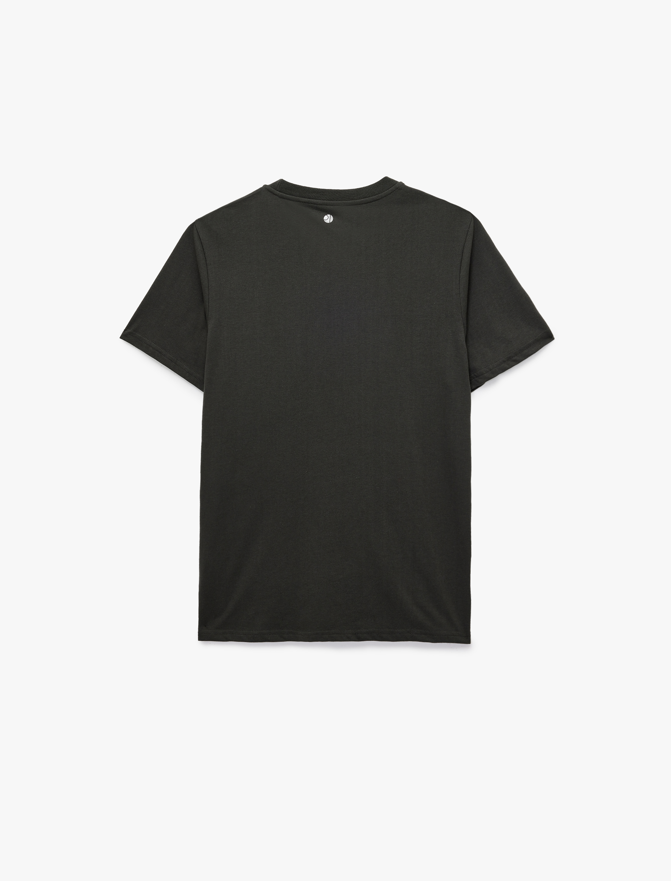   Rahat Kalıp Kısa Kollu Baskı Detaylı Bisiklet Yaka Basic Spor Tişört