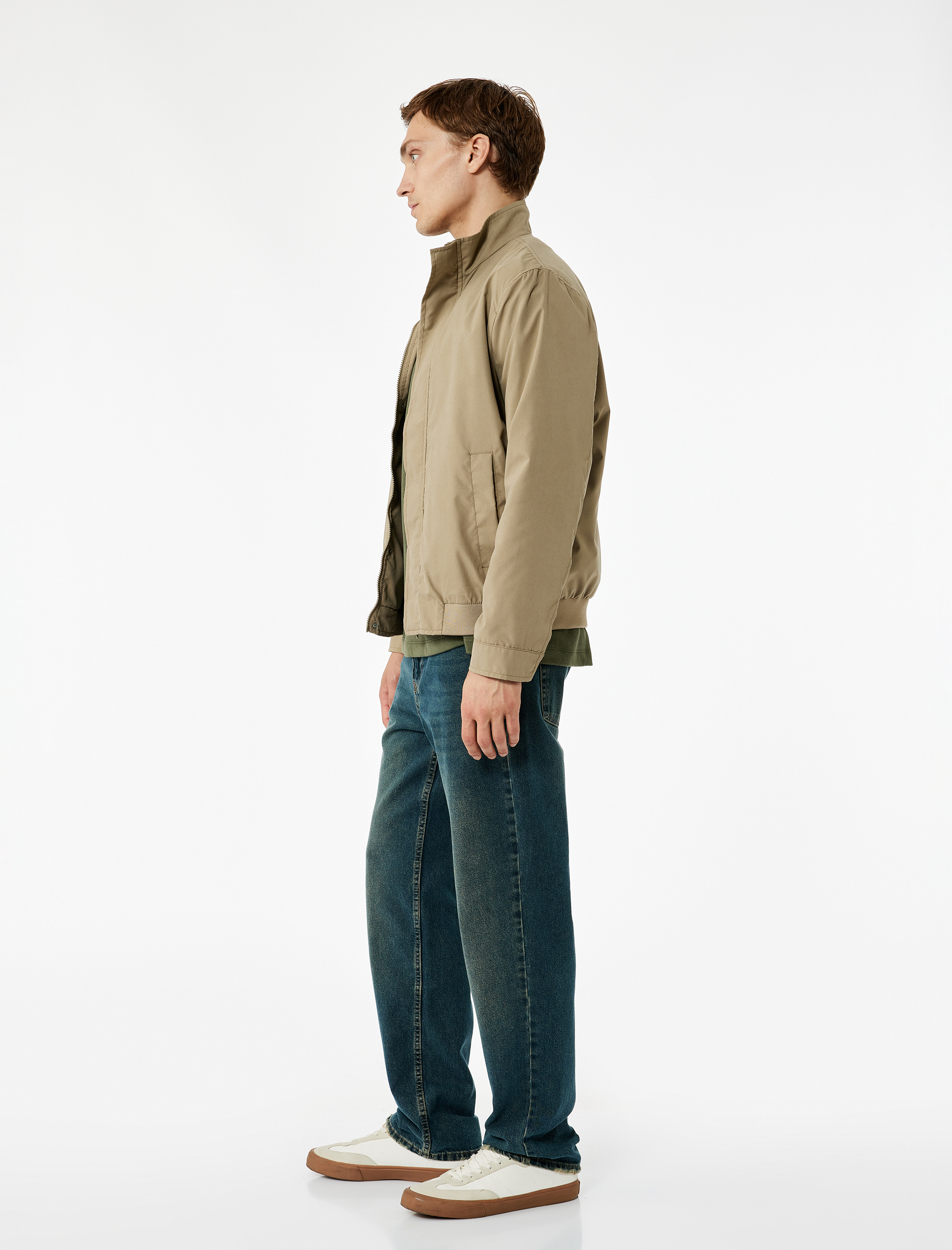   Normal Bel Pamuklu Vintage Straight Fit Jean Pantolon