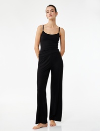 Viskon Kumaş Geniş Paça Pijama Altı