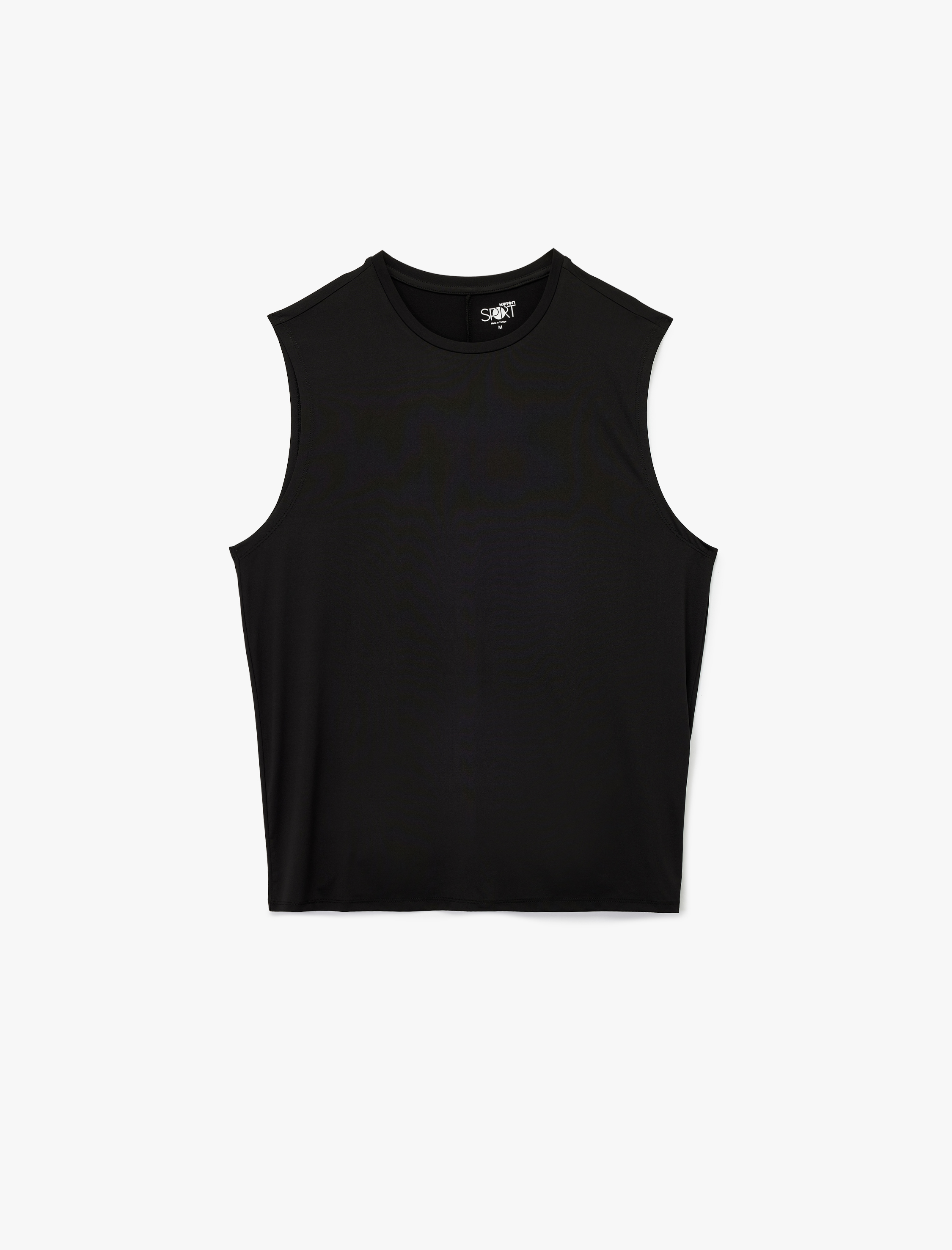   Bisiklet Yaka Rahat Kesim Basic Spor Kolsuz Tişört