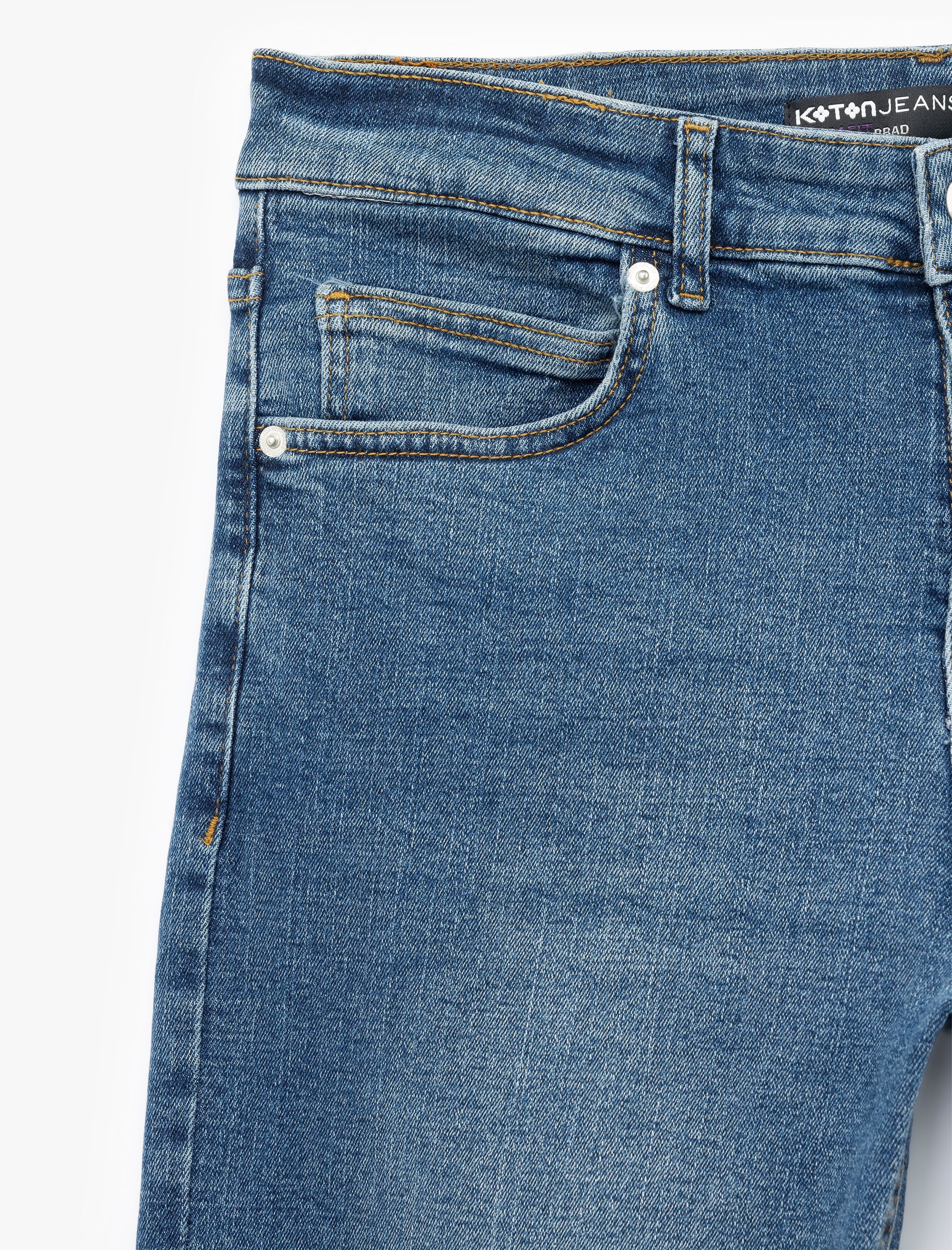   Pamuklu Normal Bel Slim Fit Jean Pantolon - Brad Jean