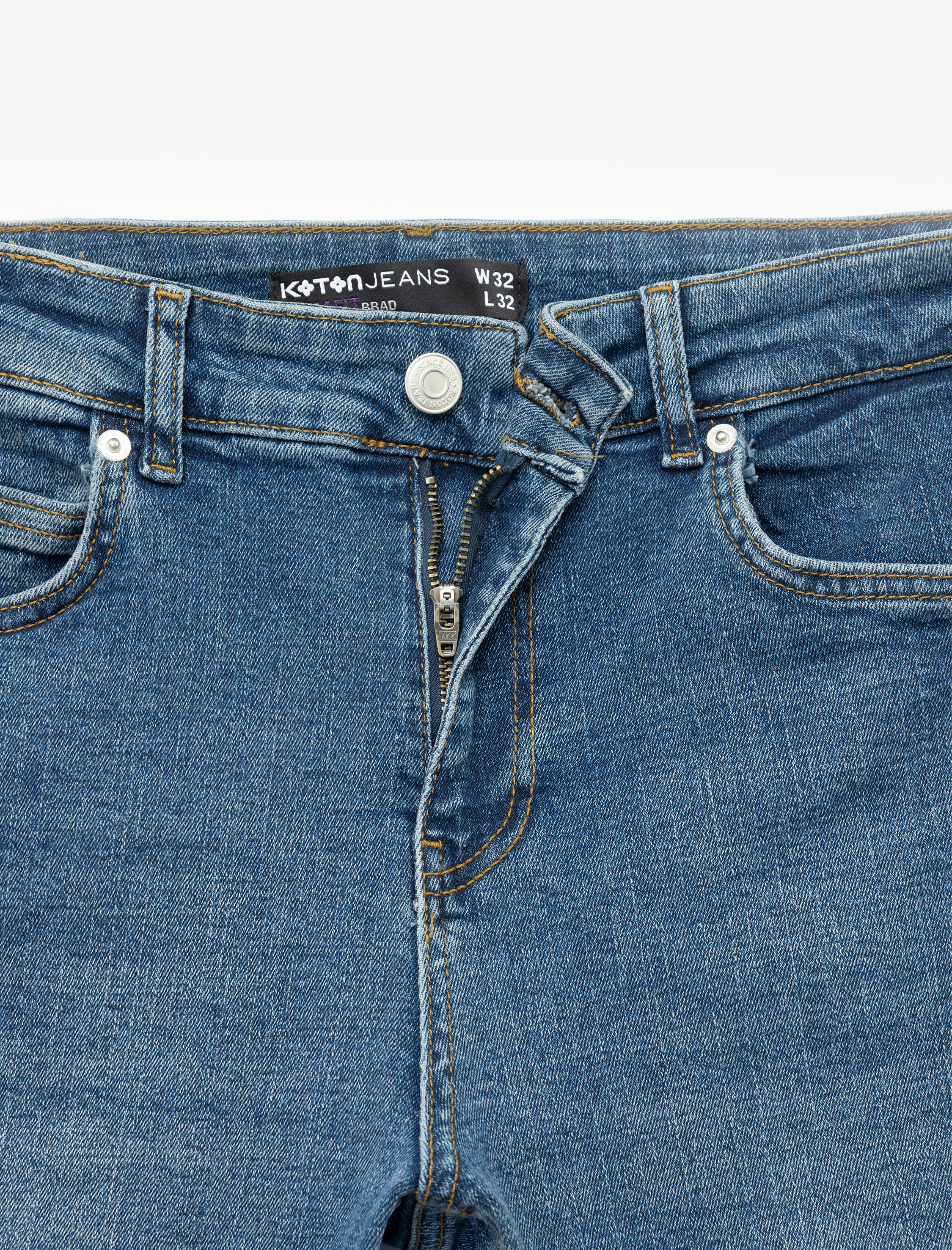   Pamuklu Normal Bel Slim Fit Jean Pantolon - Brad Jean