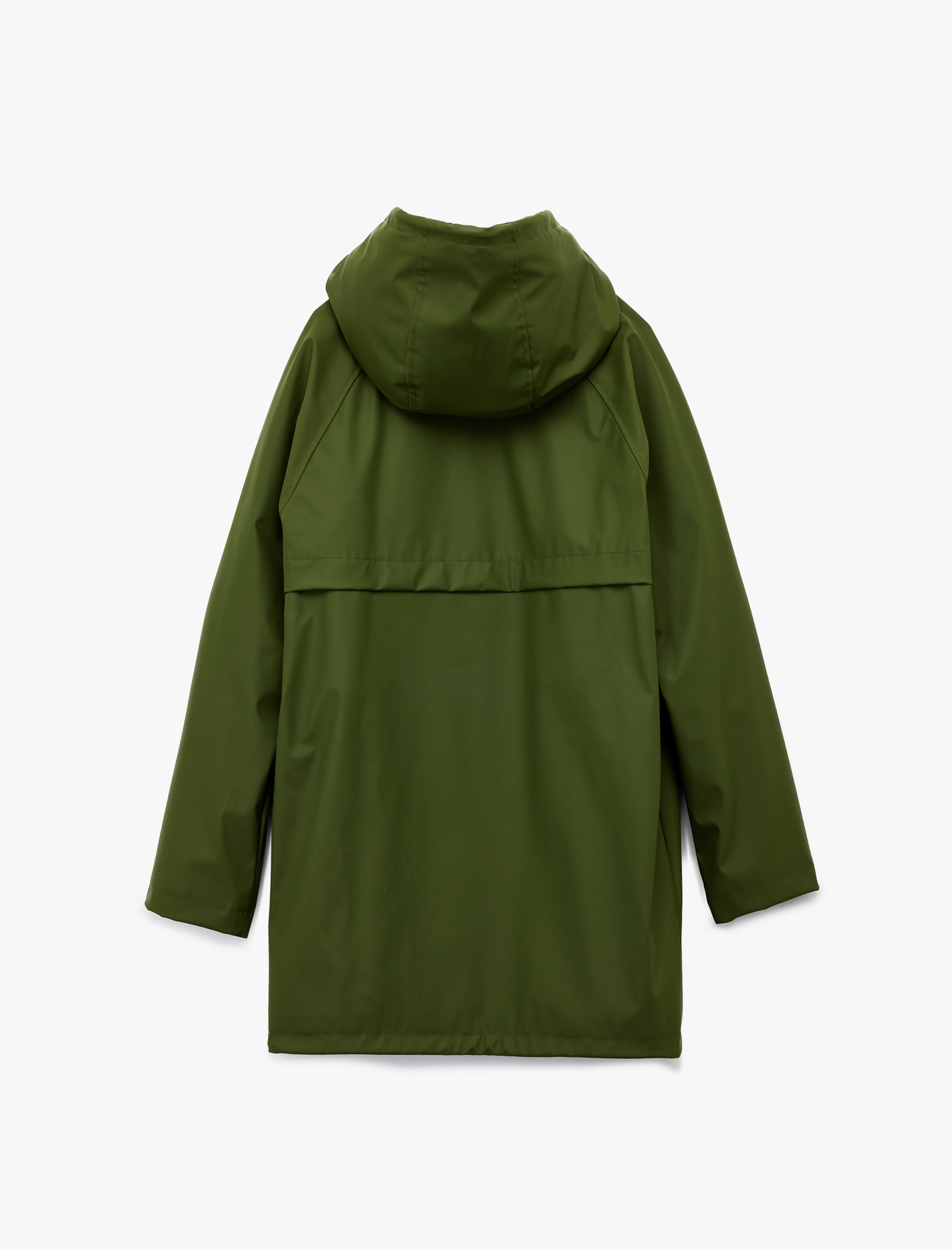   Deri Görünümlü İçi Suni Kürklü Fermuarlı Cepli Su Geçirmez Kapüşonlu Mont