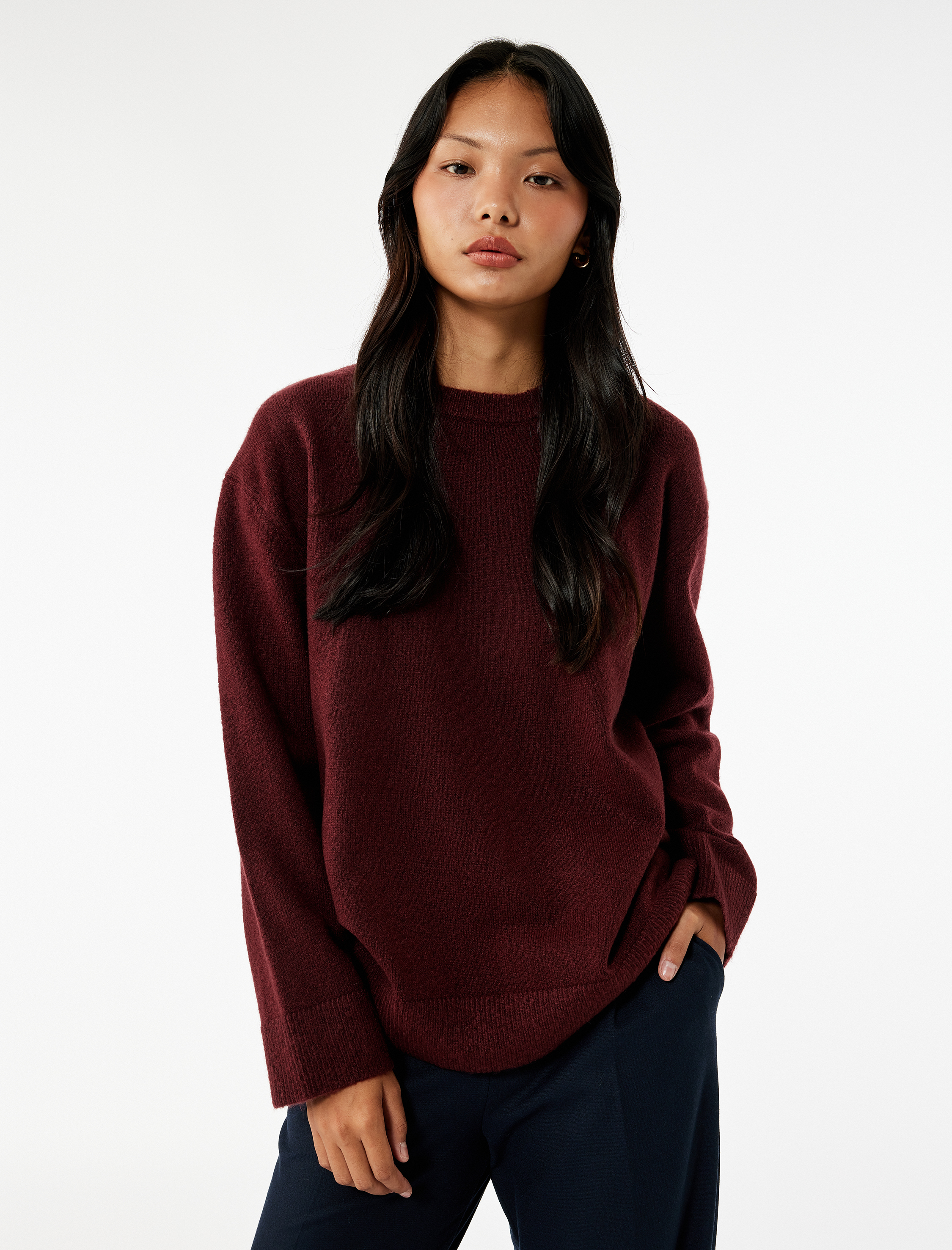   Uzun Kollu Bisiklet Yaka Basic Triko Kazak