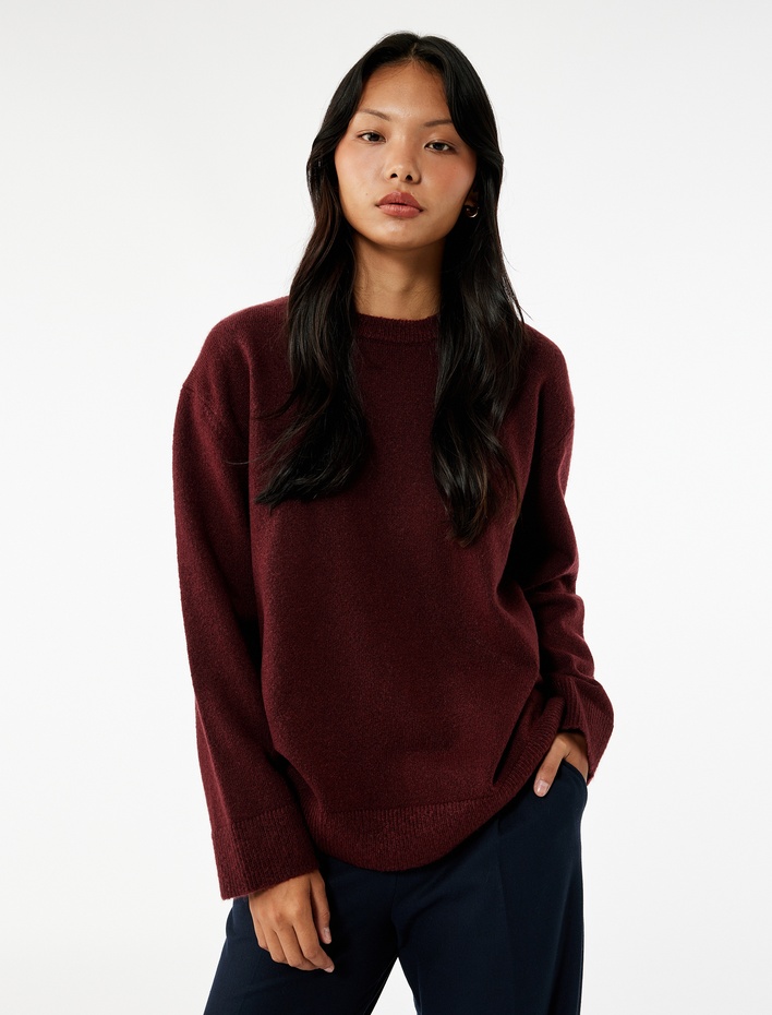  Uzun Kollu Bisiklet Yaka Basic Triko Kazak