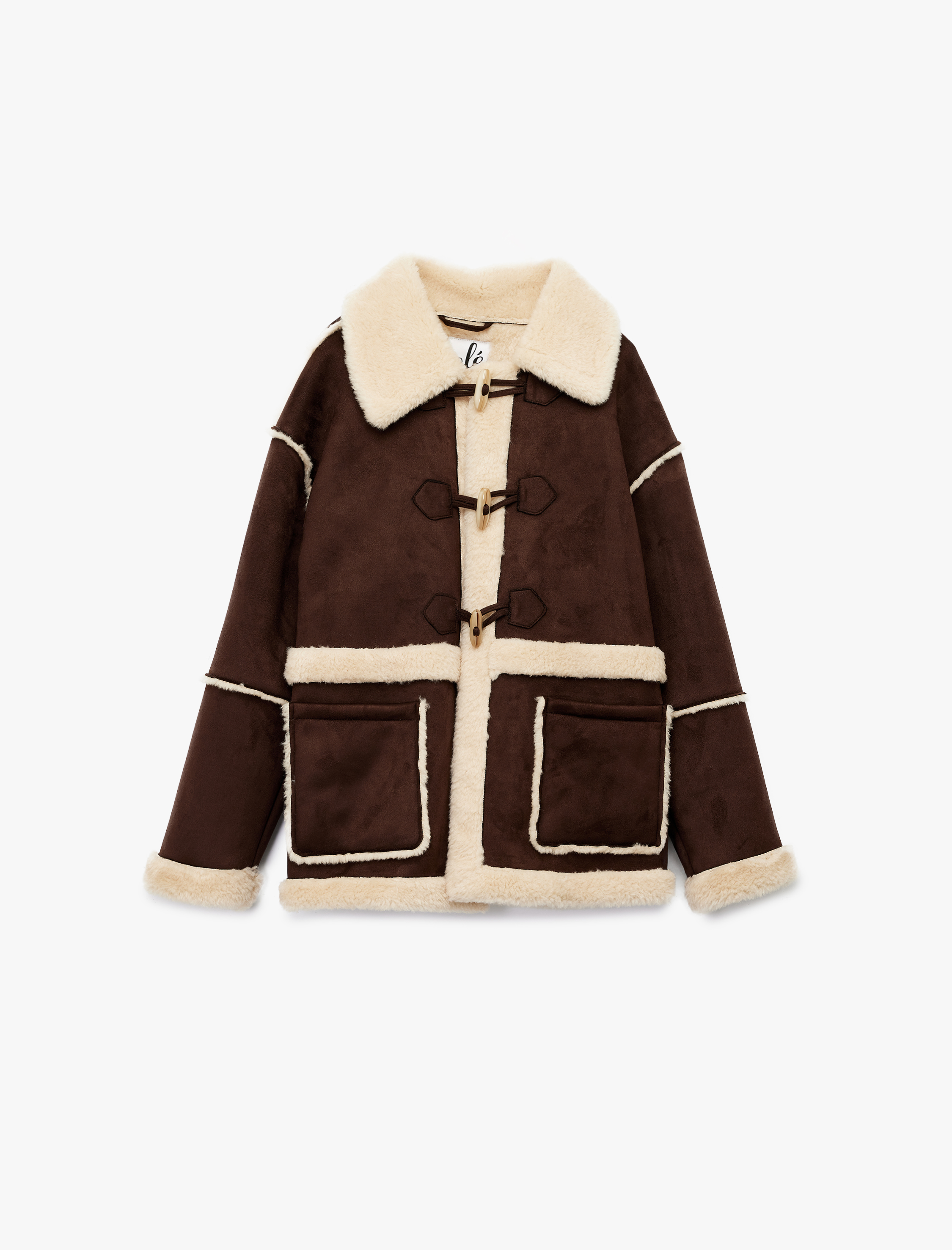   Bonded Kaban Süet Görünümlü Cep Detaylı Düğmeli İçi Suni Kürklü