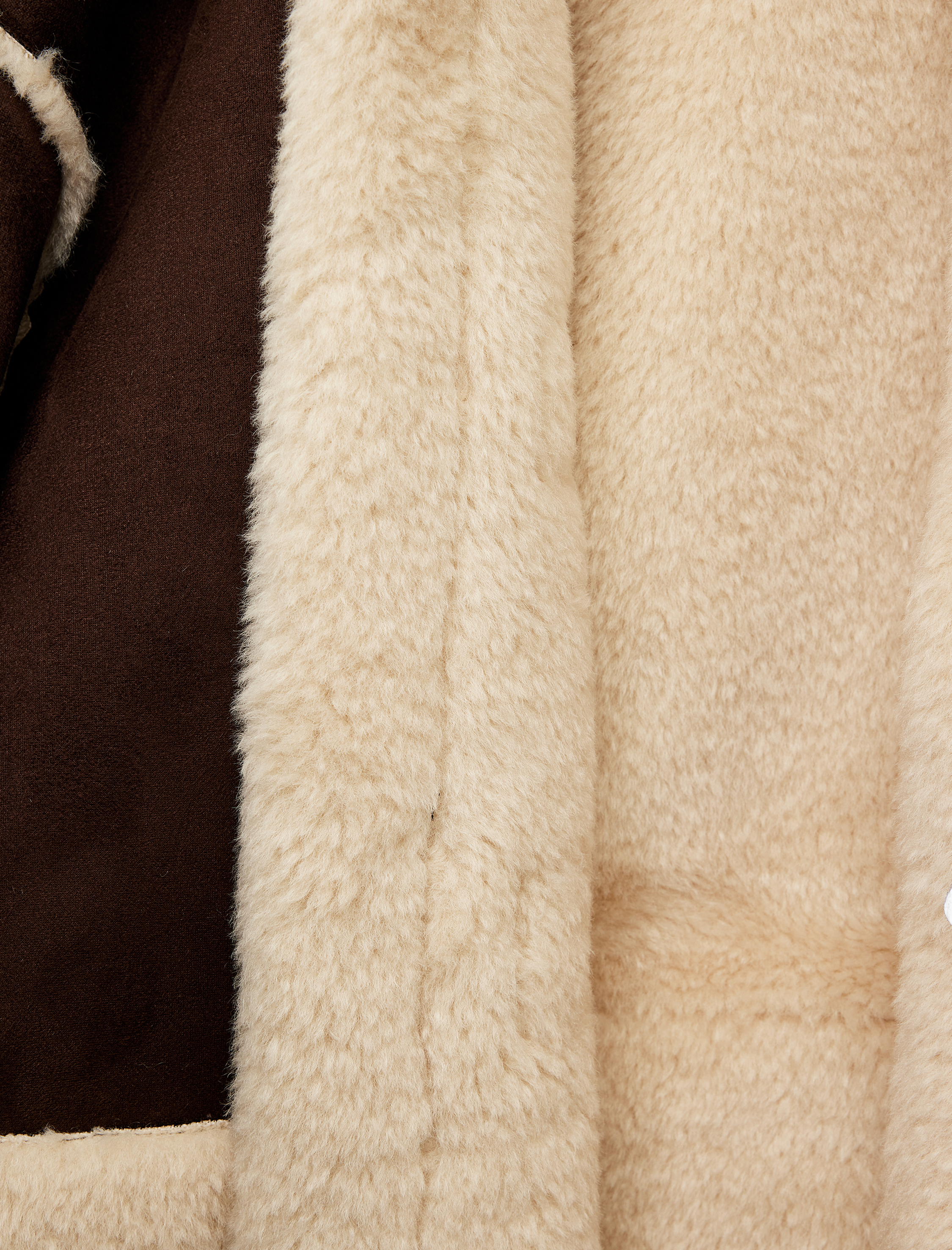   Bonded Kaban Süet Görünümlü Cep Detaylı Düğmeli İçi Suni Kürklü