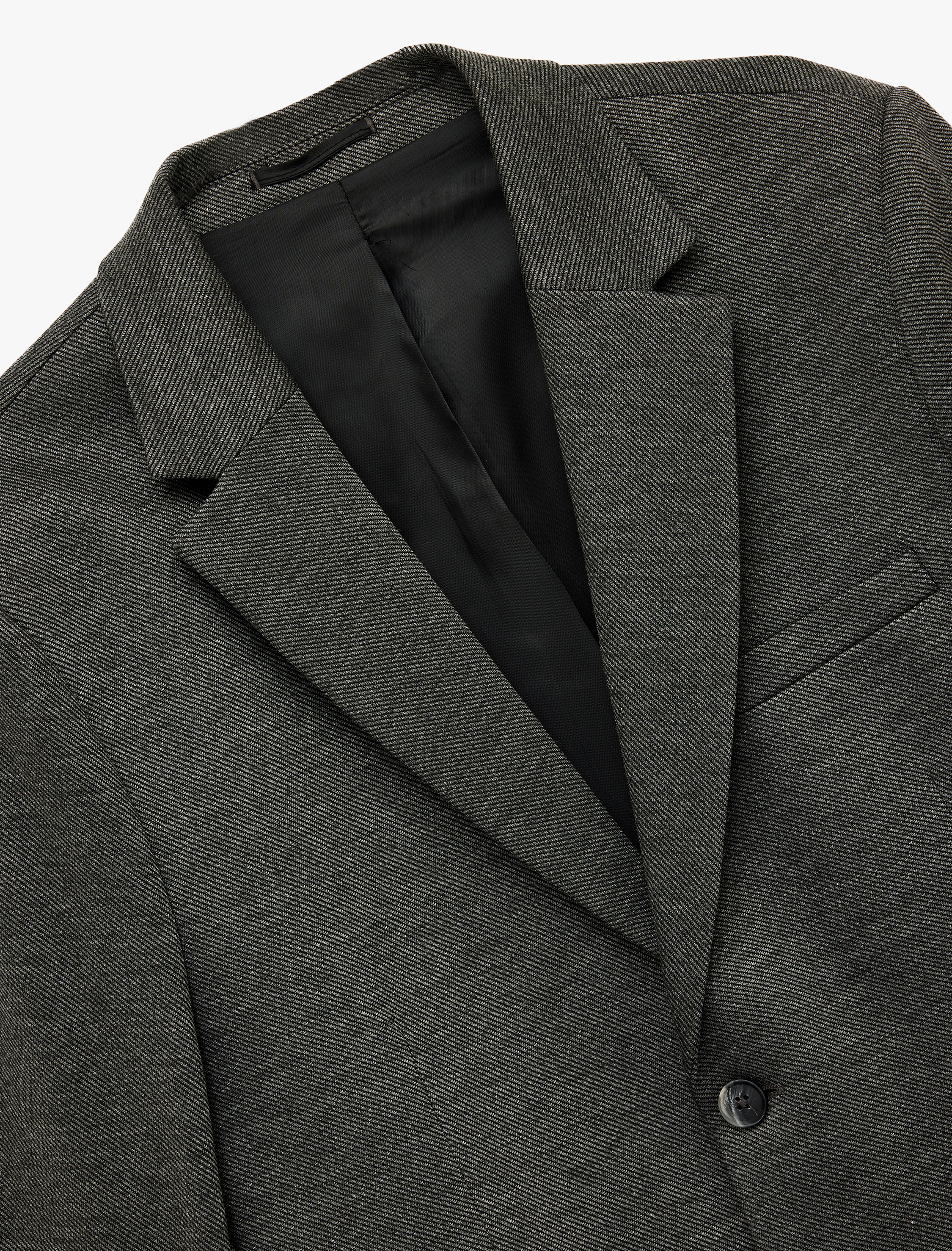   Uzun Kollu Kapaklı Cep Detaylı Düğmeli Slim Fit Mono Yaka Blazer Ceket