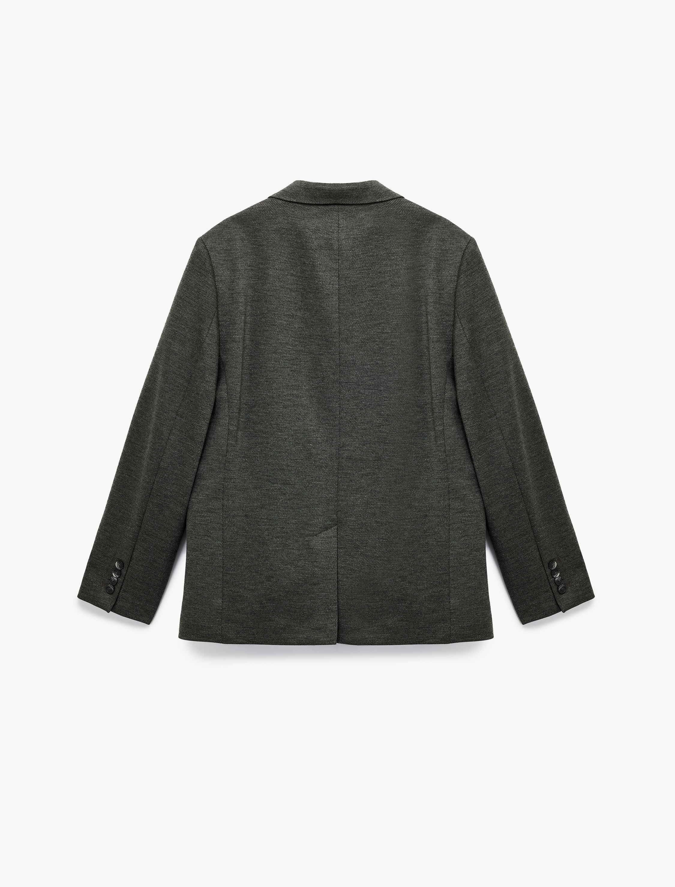   Uzun Kollu Kapaklı Cep Detaylı Düğmeli Slim Fit Mono Yaka Blazer Ceket