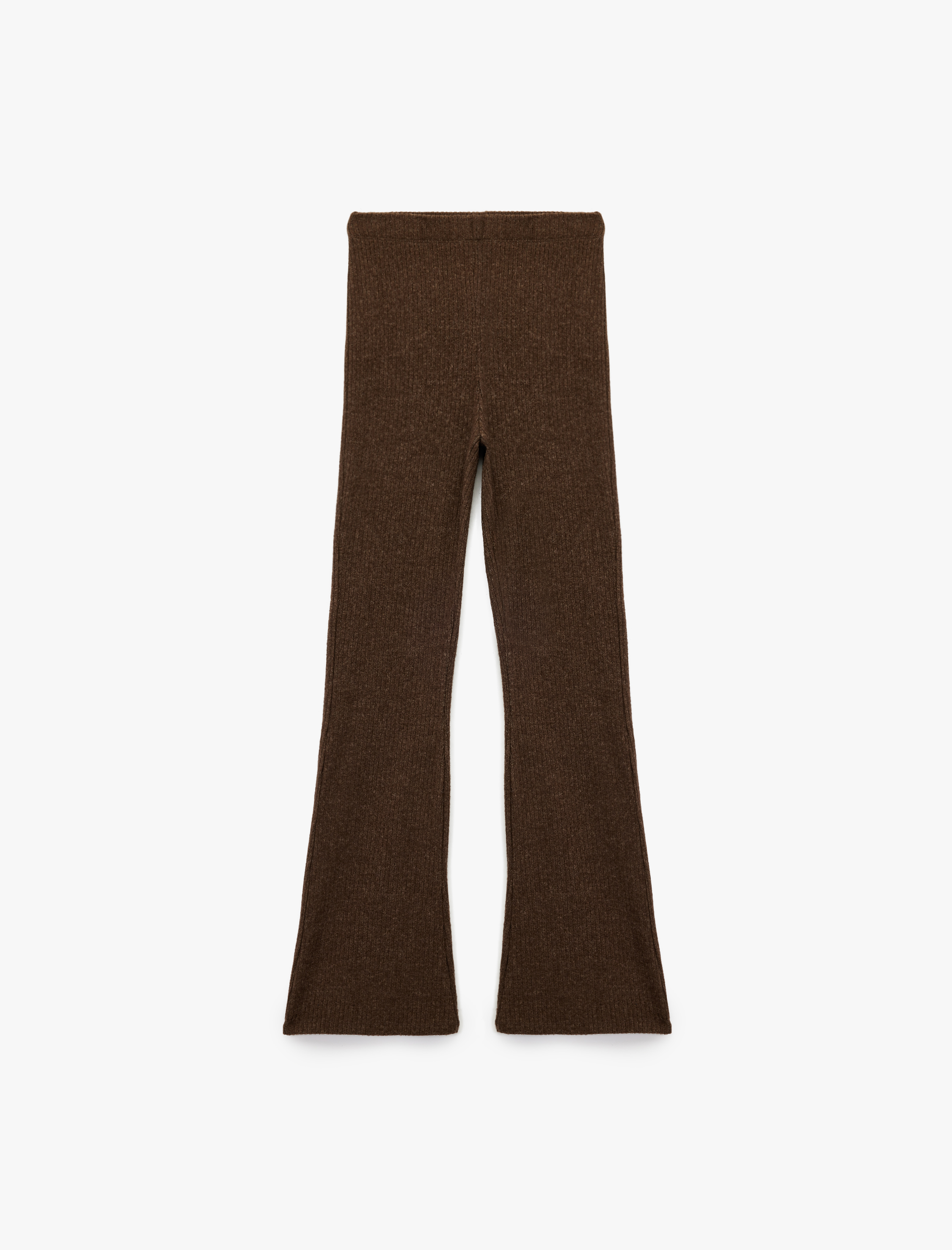   Kaşkorse Kumaş Viskon Karışımlı İspanyol Paça Yüksek Bel Pantolon