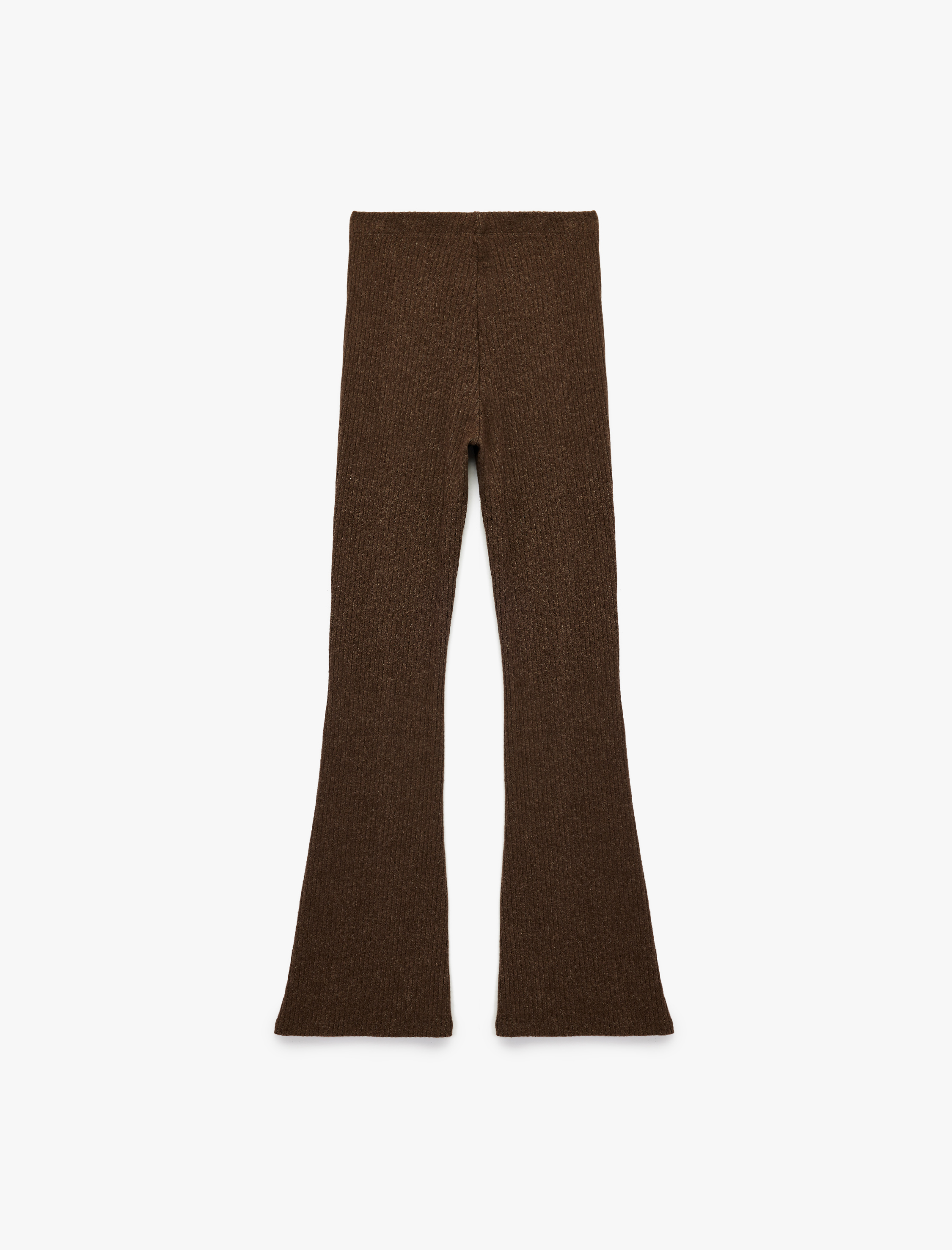   Kaşkorse Kumaş Viskon Karışımlı İspanyol Paça Yüksek Bel Pantolon